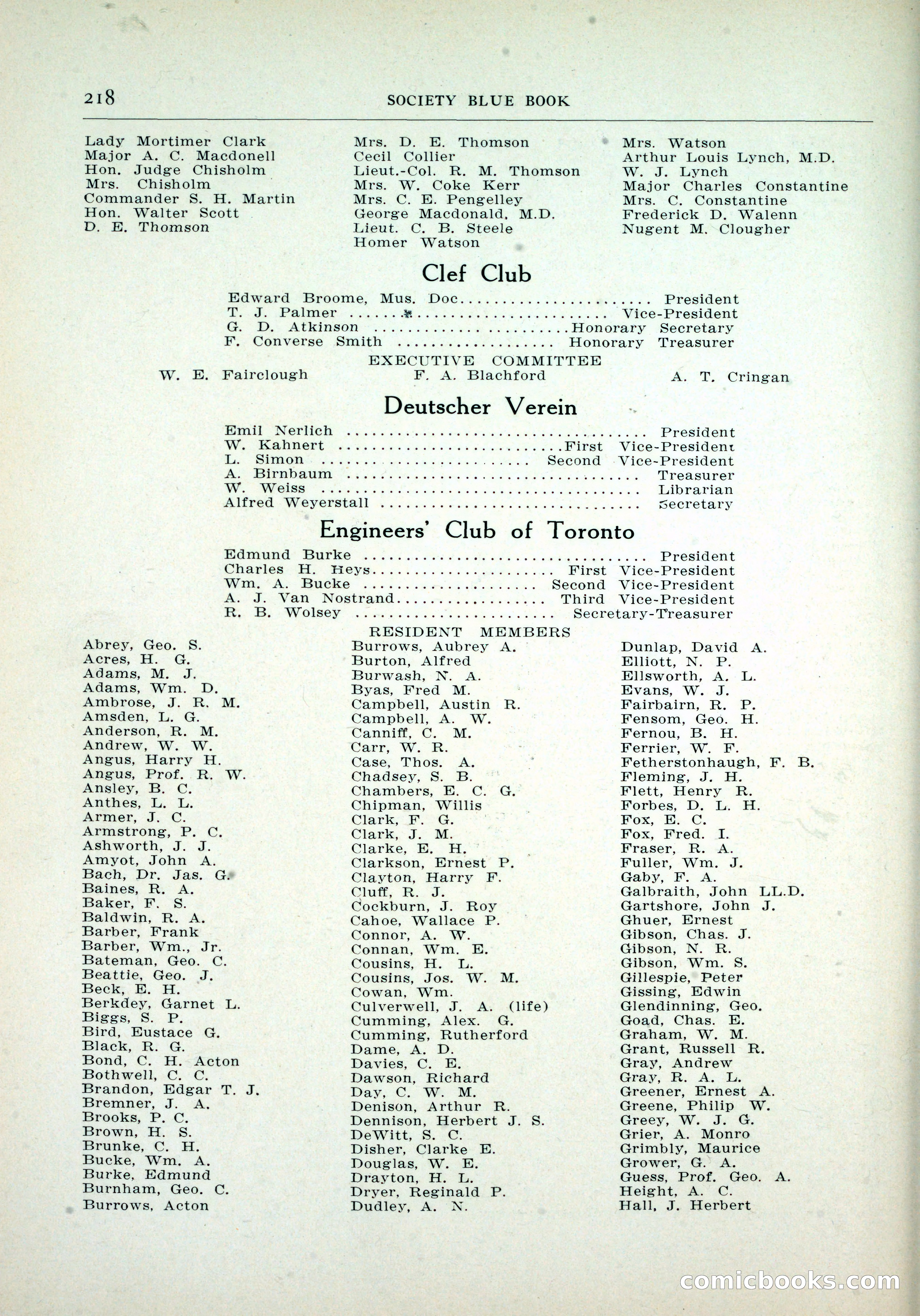 Dau's Blue Book, Toronto — page 210 of 264