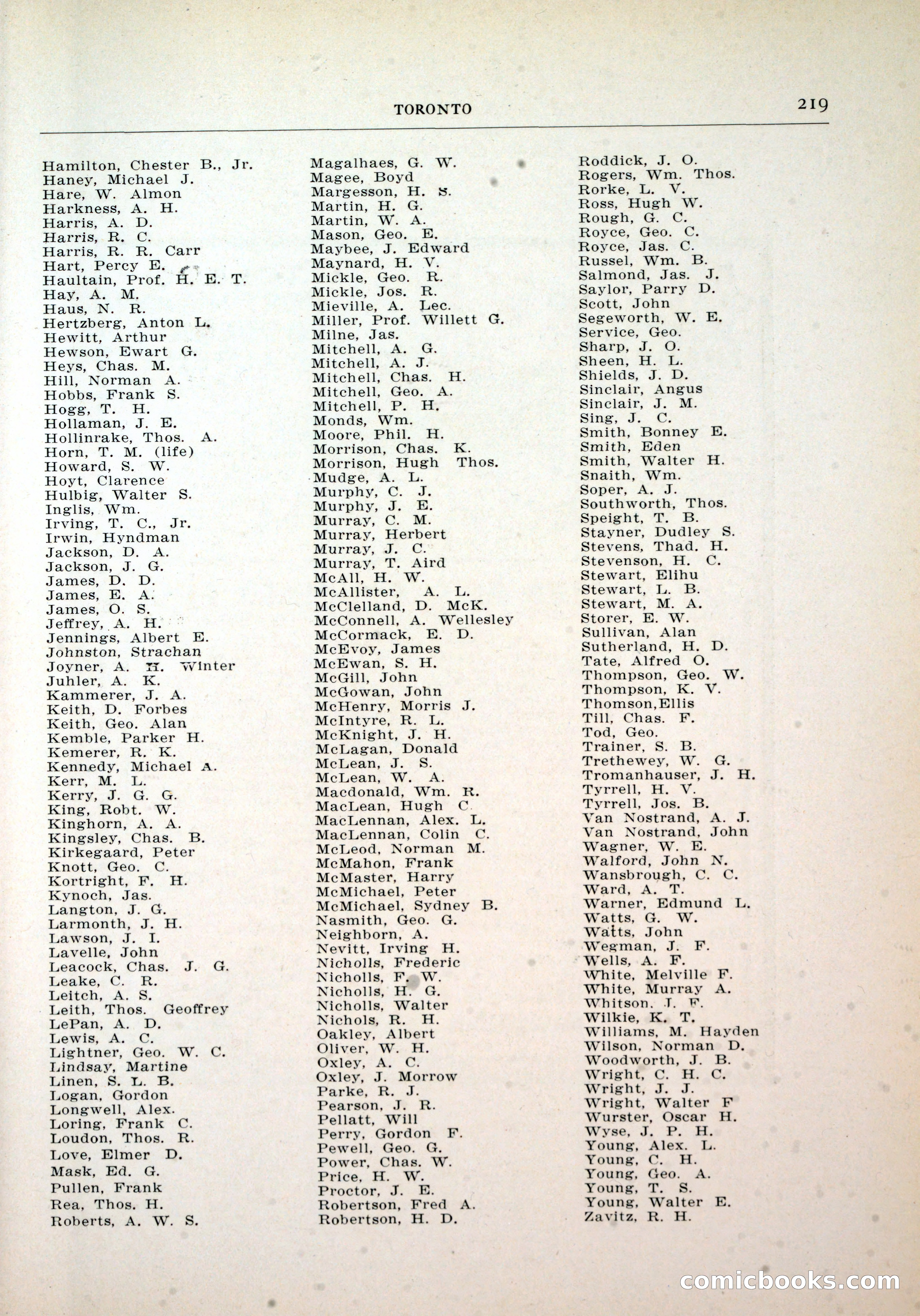Dau's Blue Book, Toronto — page 211 of 264
