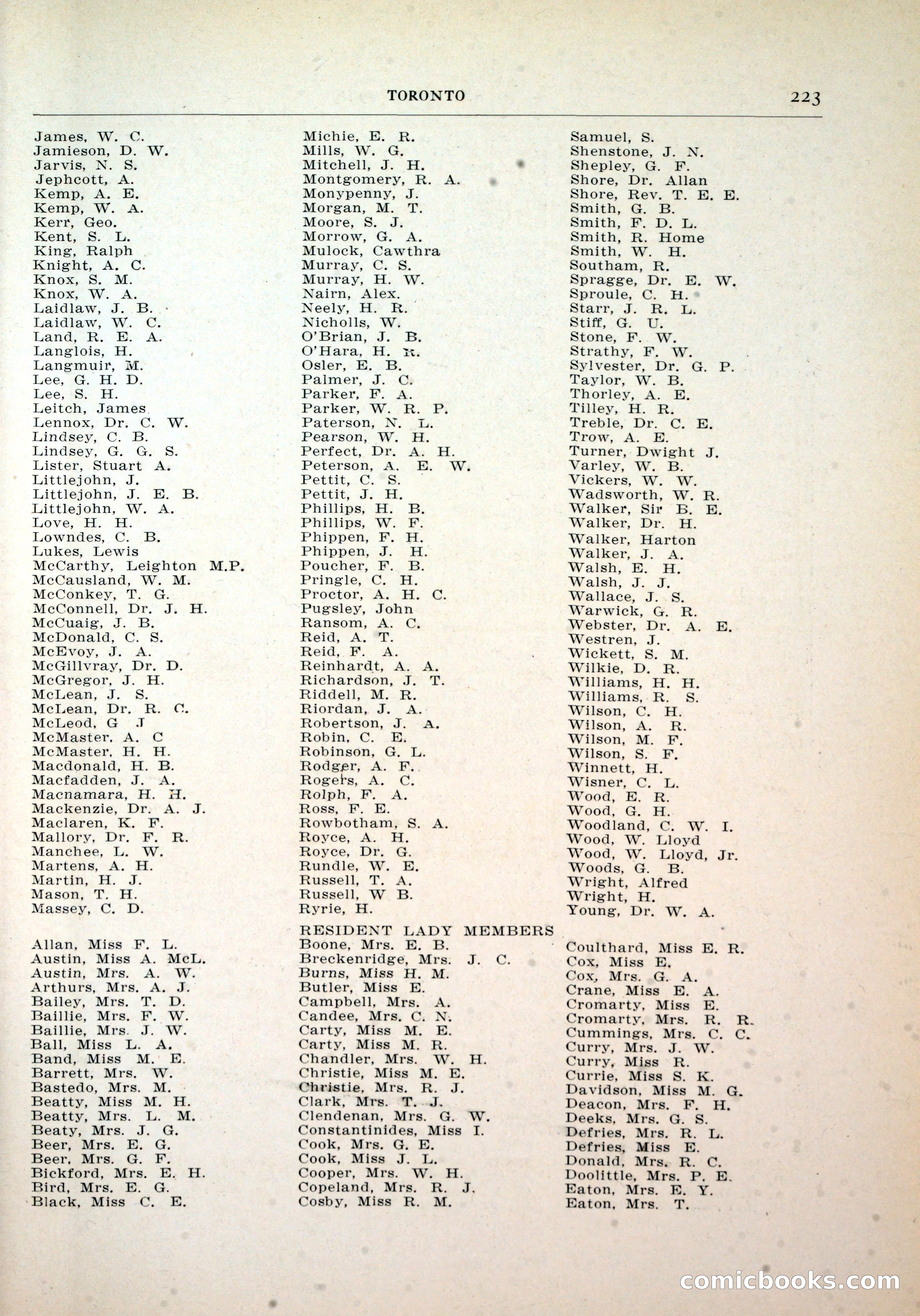 Dau's Blue Book, Toronto — page 215 of 264