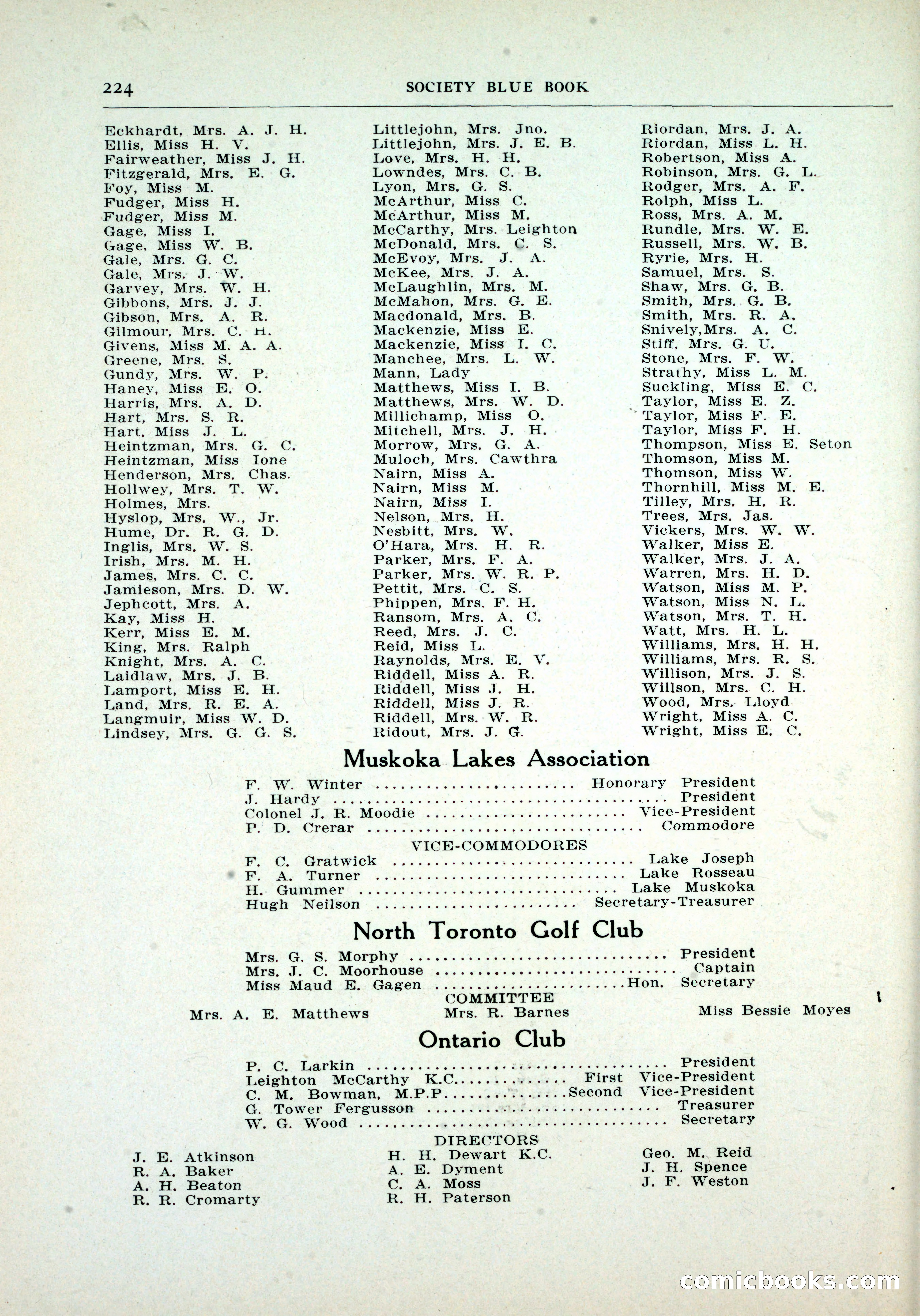Dau's Blue Book, Toronto — page 216 of 264