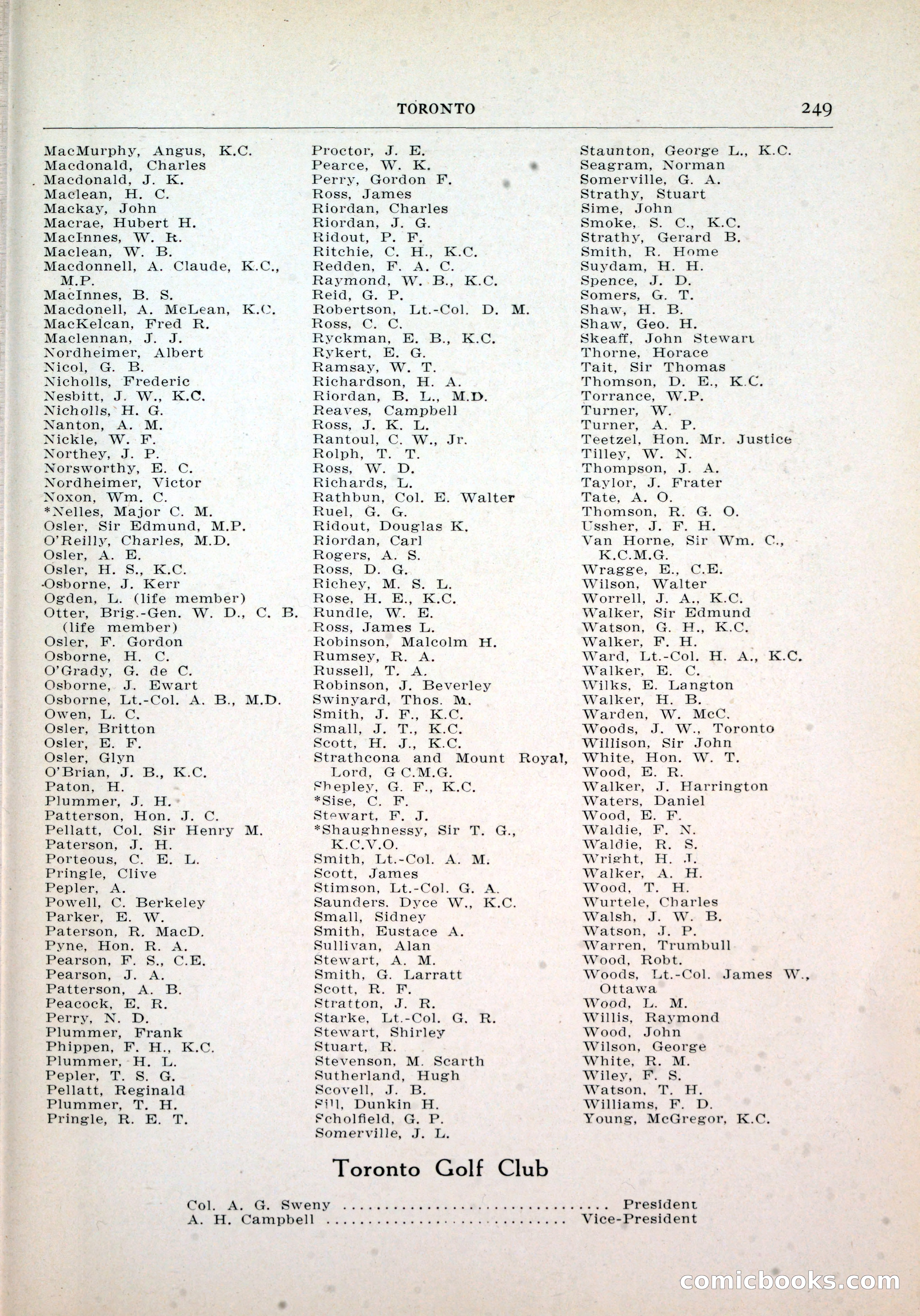 Dau's Blue Book, Toronto — page 241 of 264