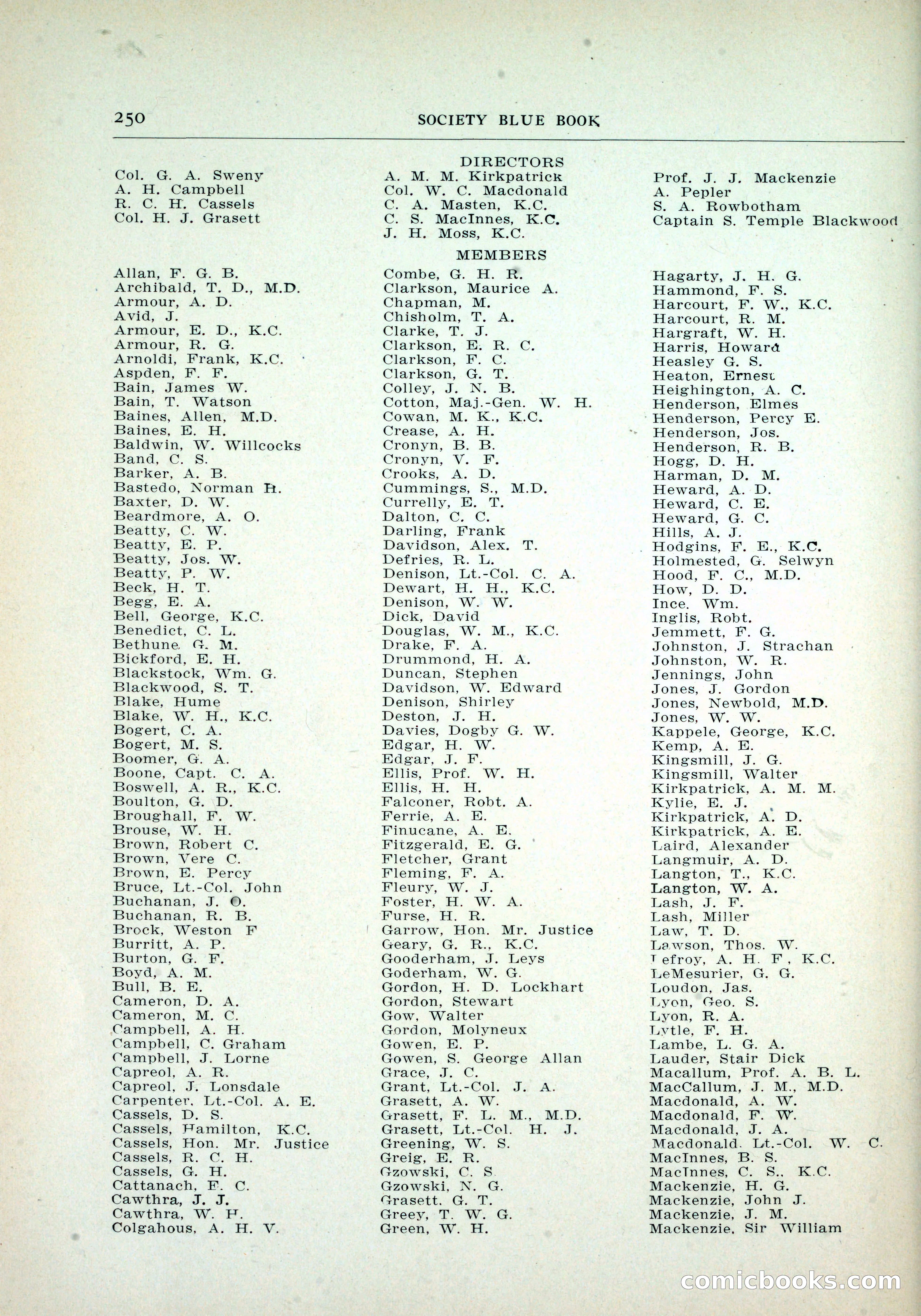 Dau's Blue Book, Toronto — page 242 of 264