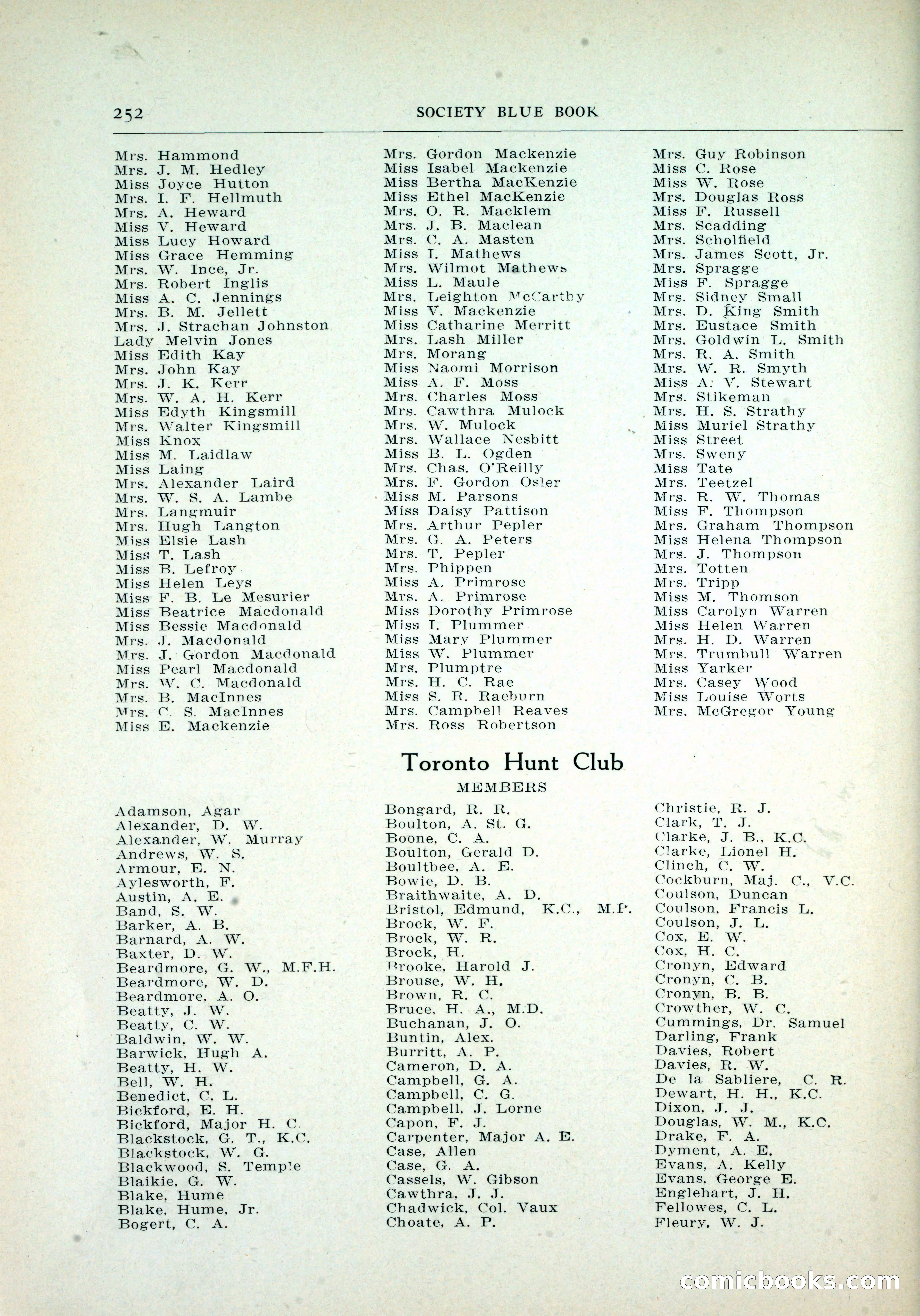 Dau's Blue Book, Toronto — page 244 of 264