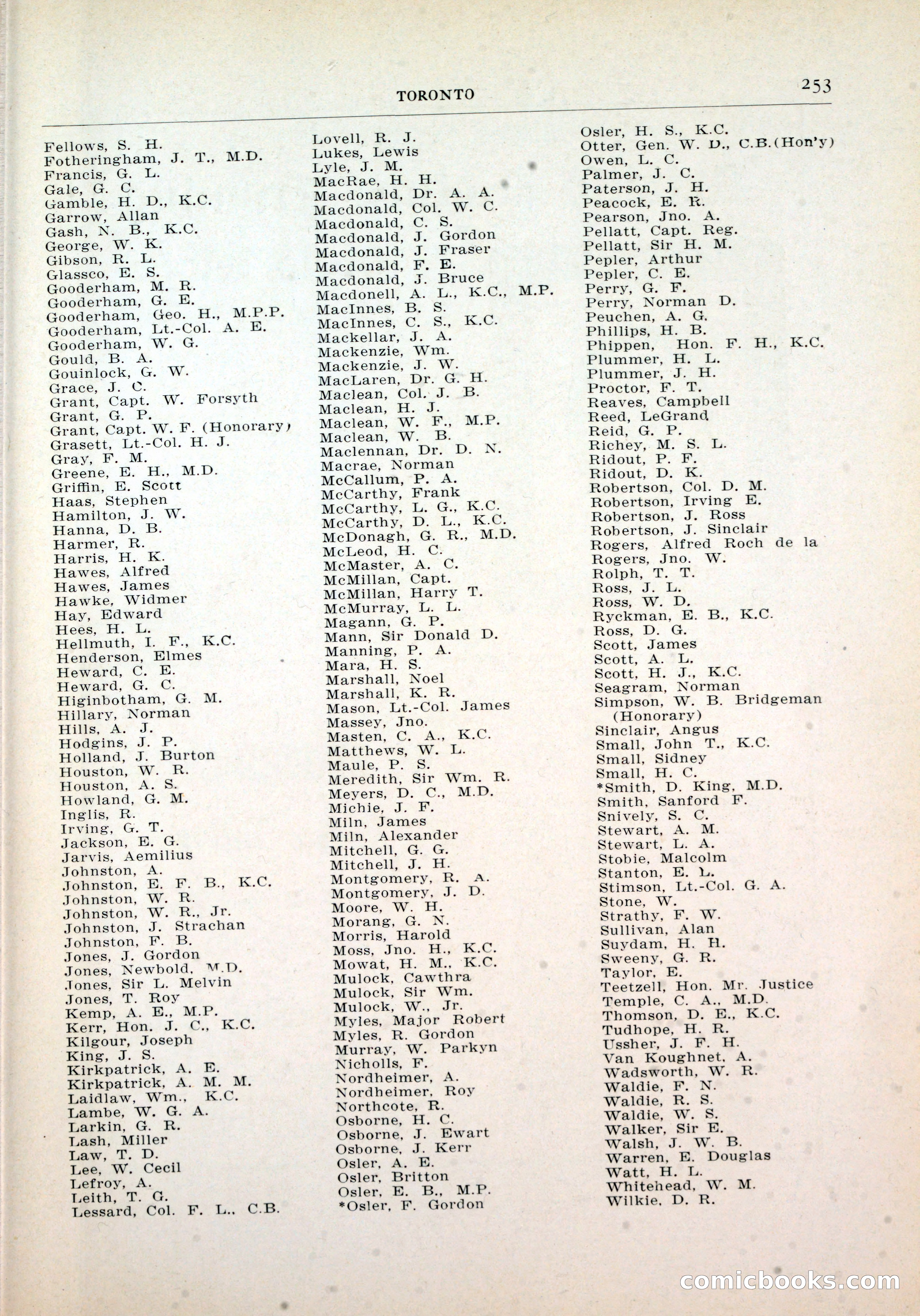 Dau's Blue Book, Toronto — page 245 of 264