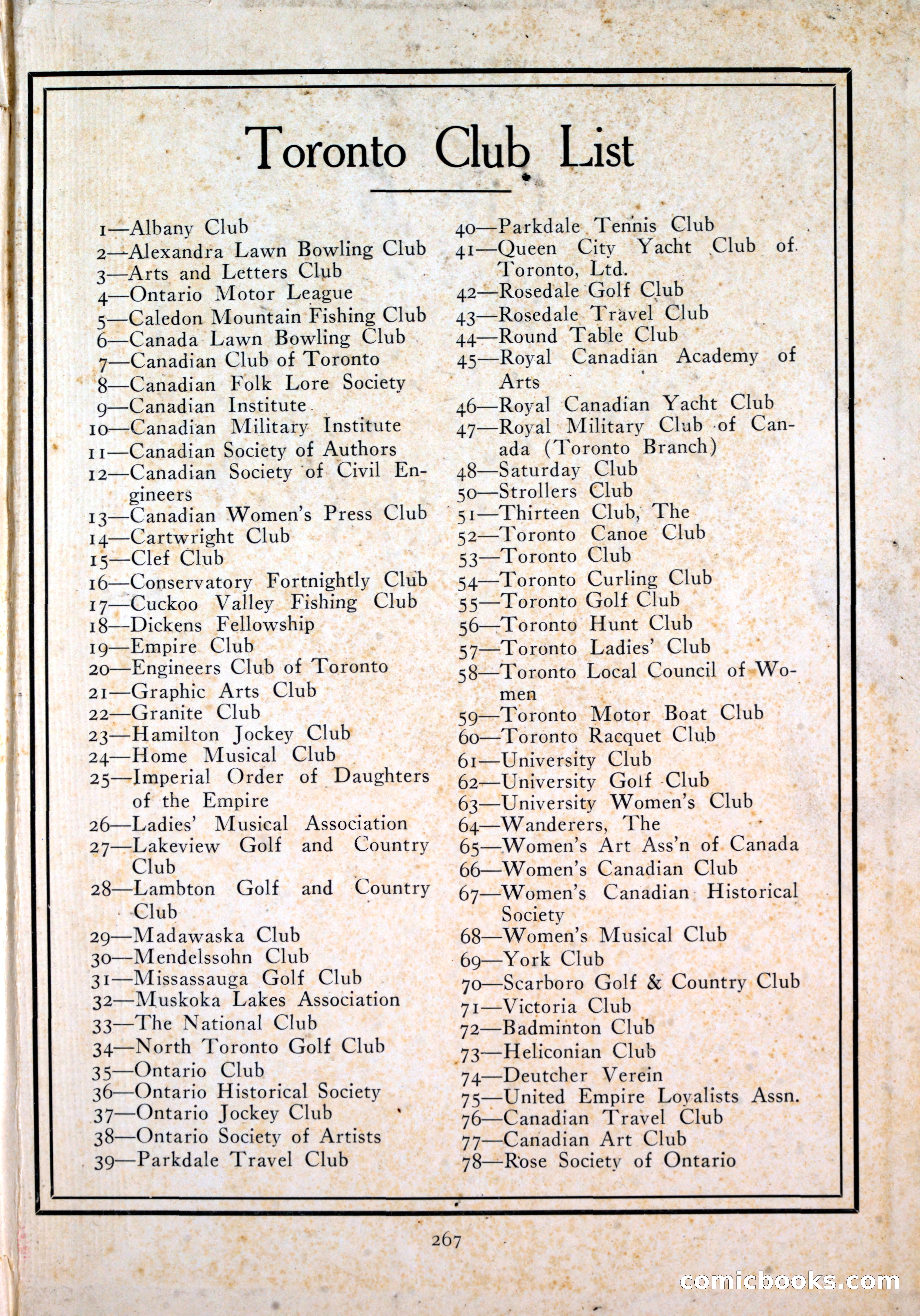 Dau's Blue Book, Toronto — page 259 of 264