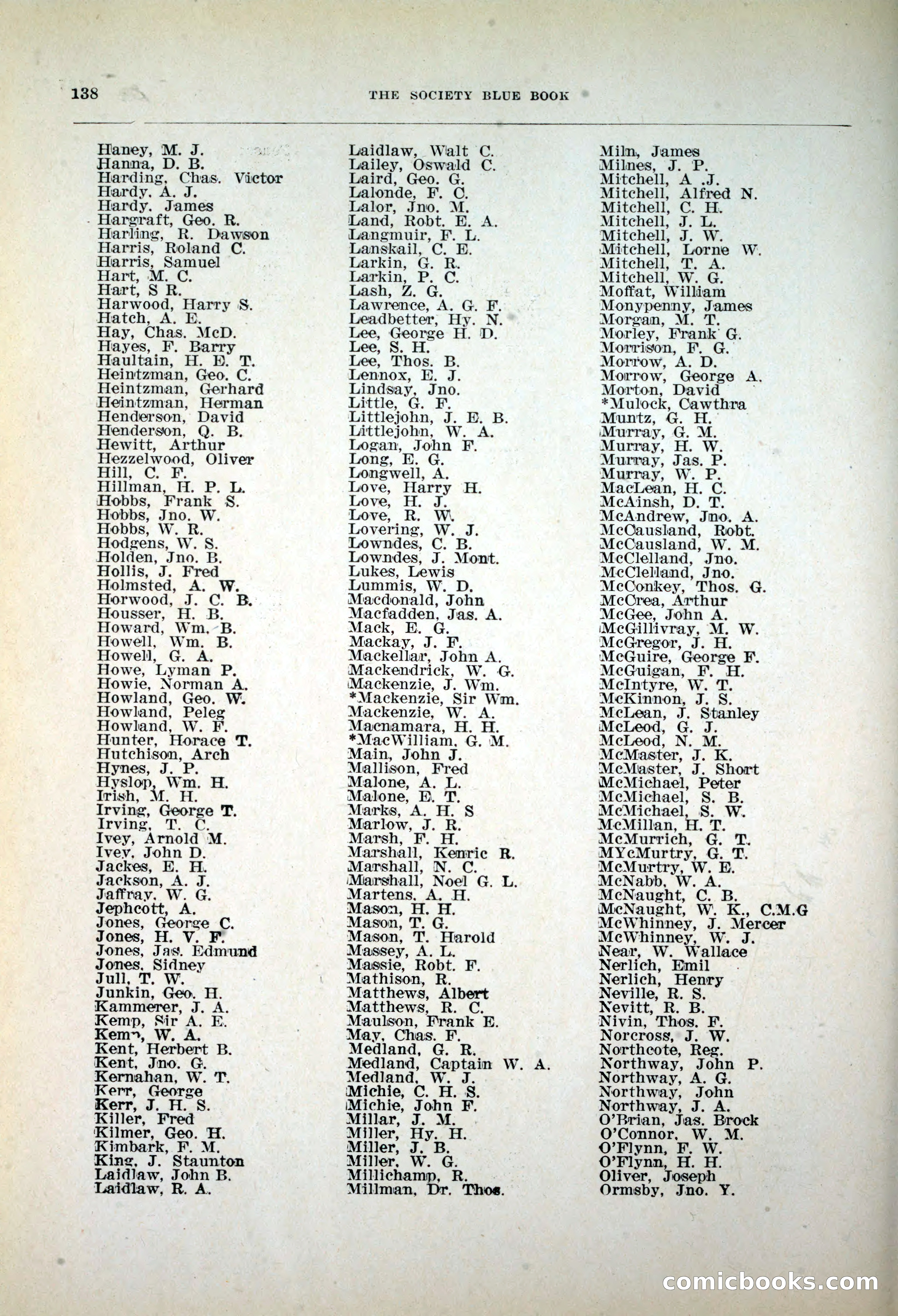 Dau's Blue Book, 1920 — page 138 of 172