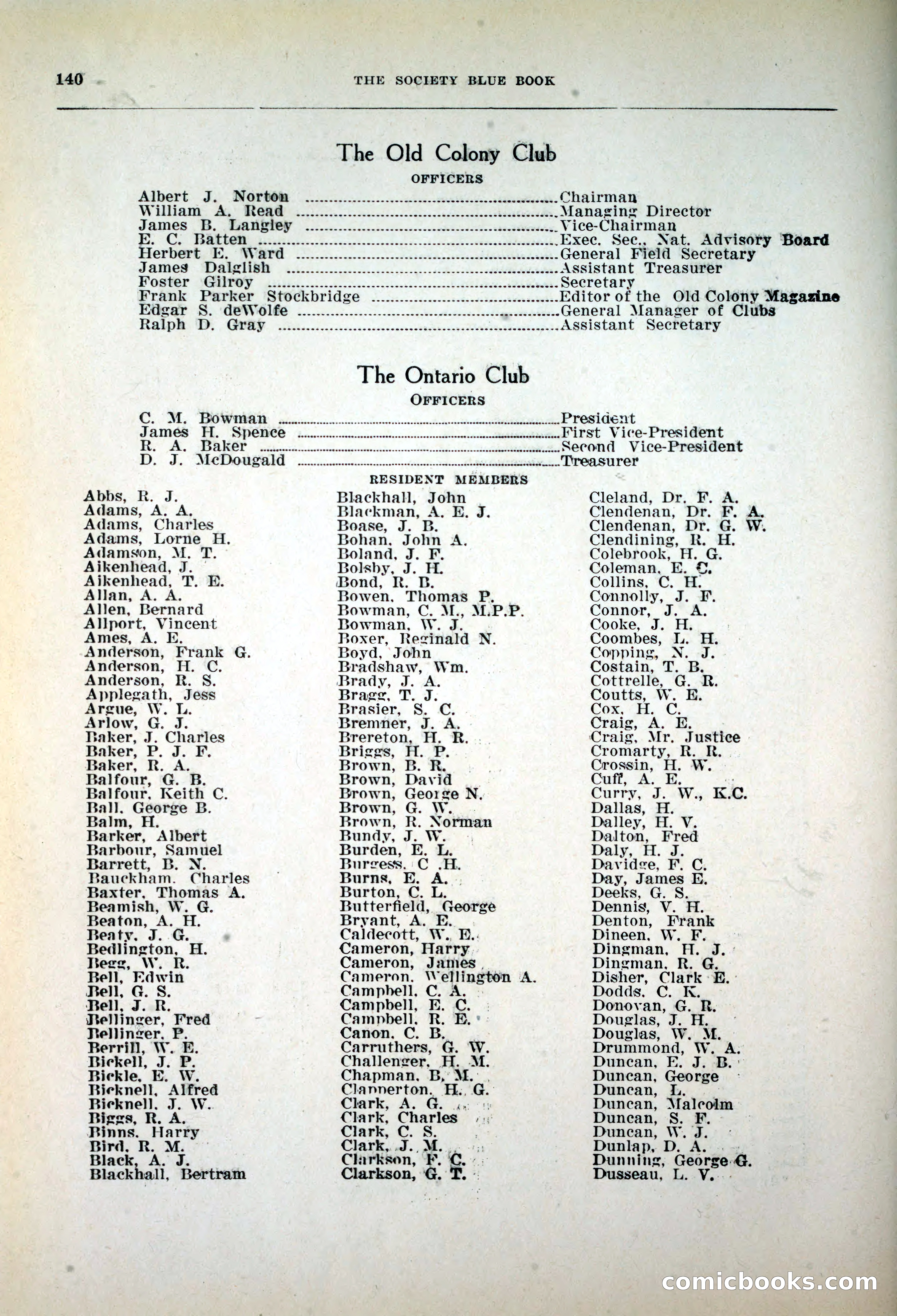 Dau's Blue Book, 1920 — page 140 of 172