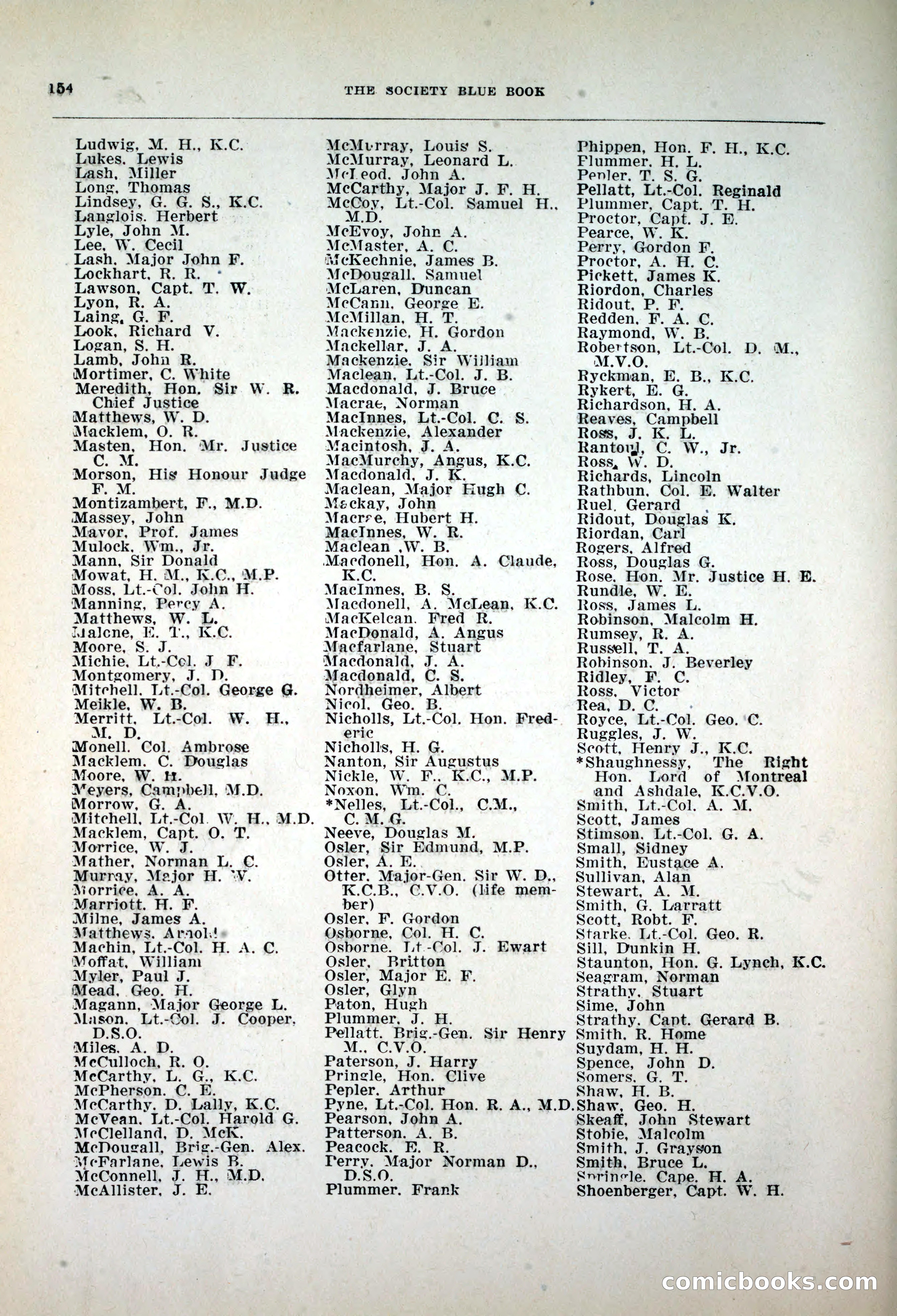 Dau's Blue Book, 1920 — page 154 of 172