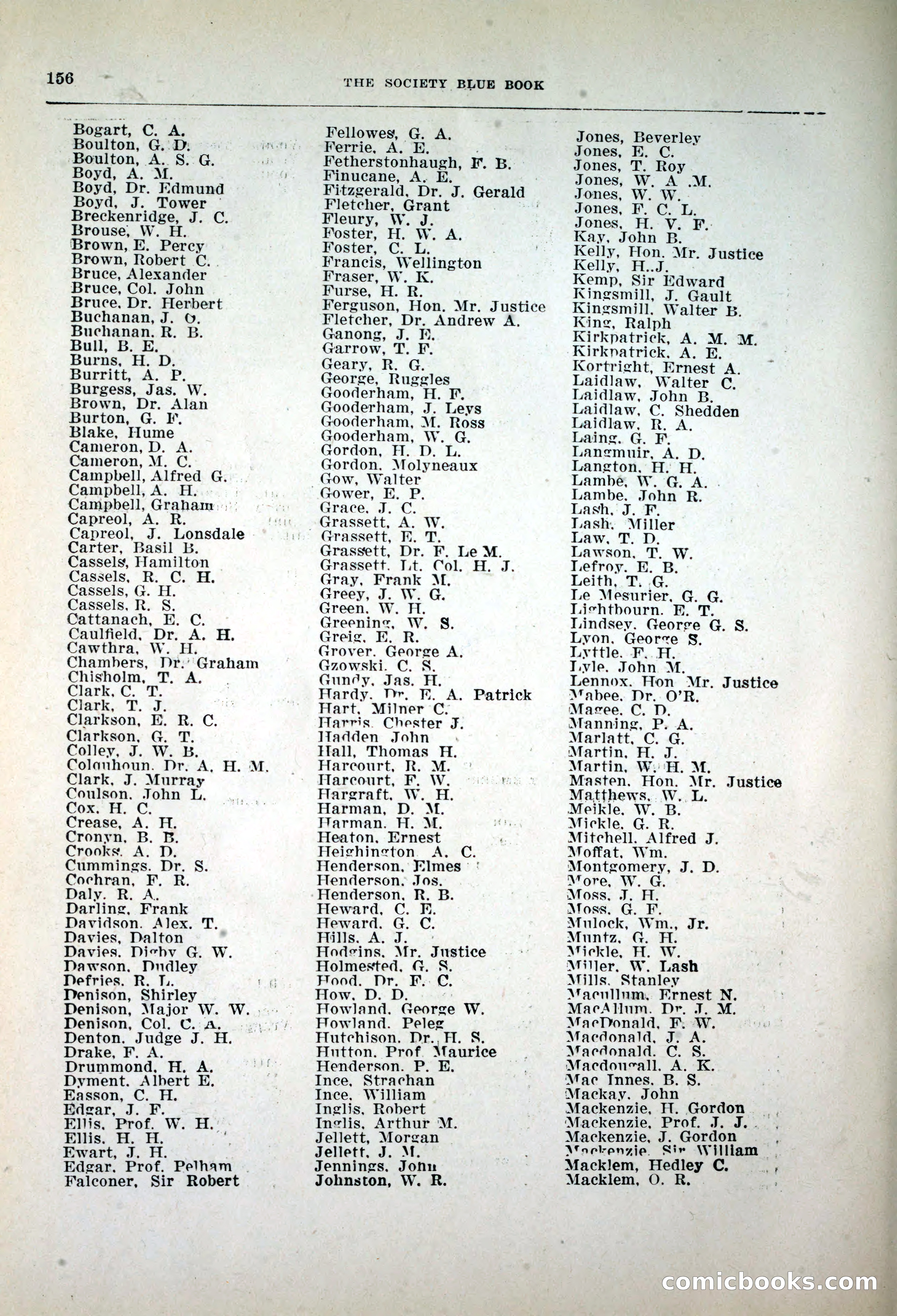 Dau's Blue Book, 1920 — page 156 of 172