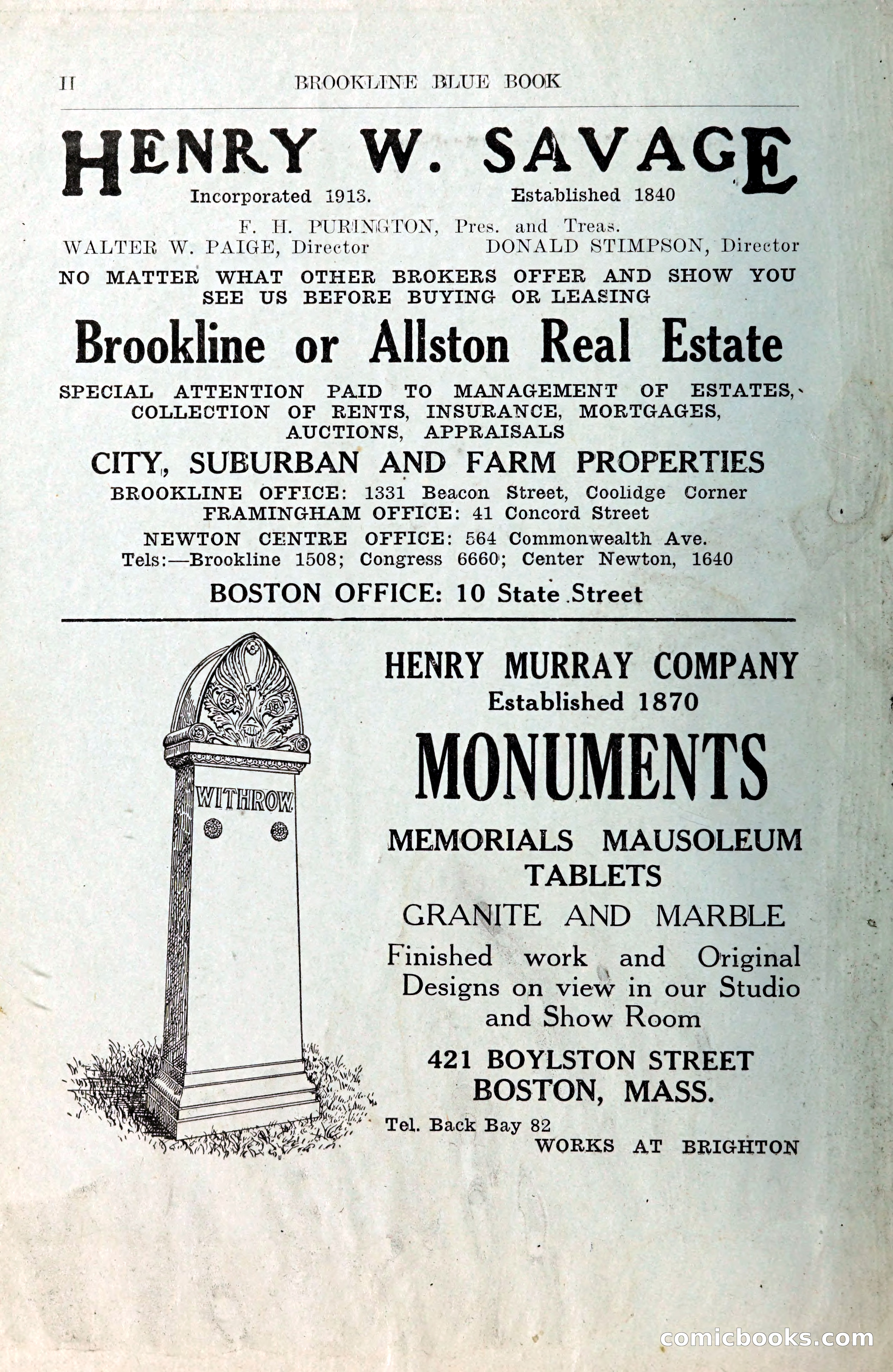 Blue Book of Brookline — page 3 of 305