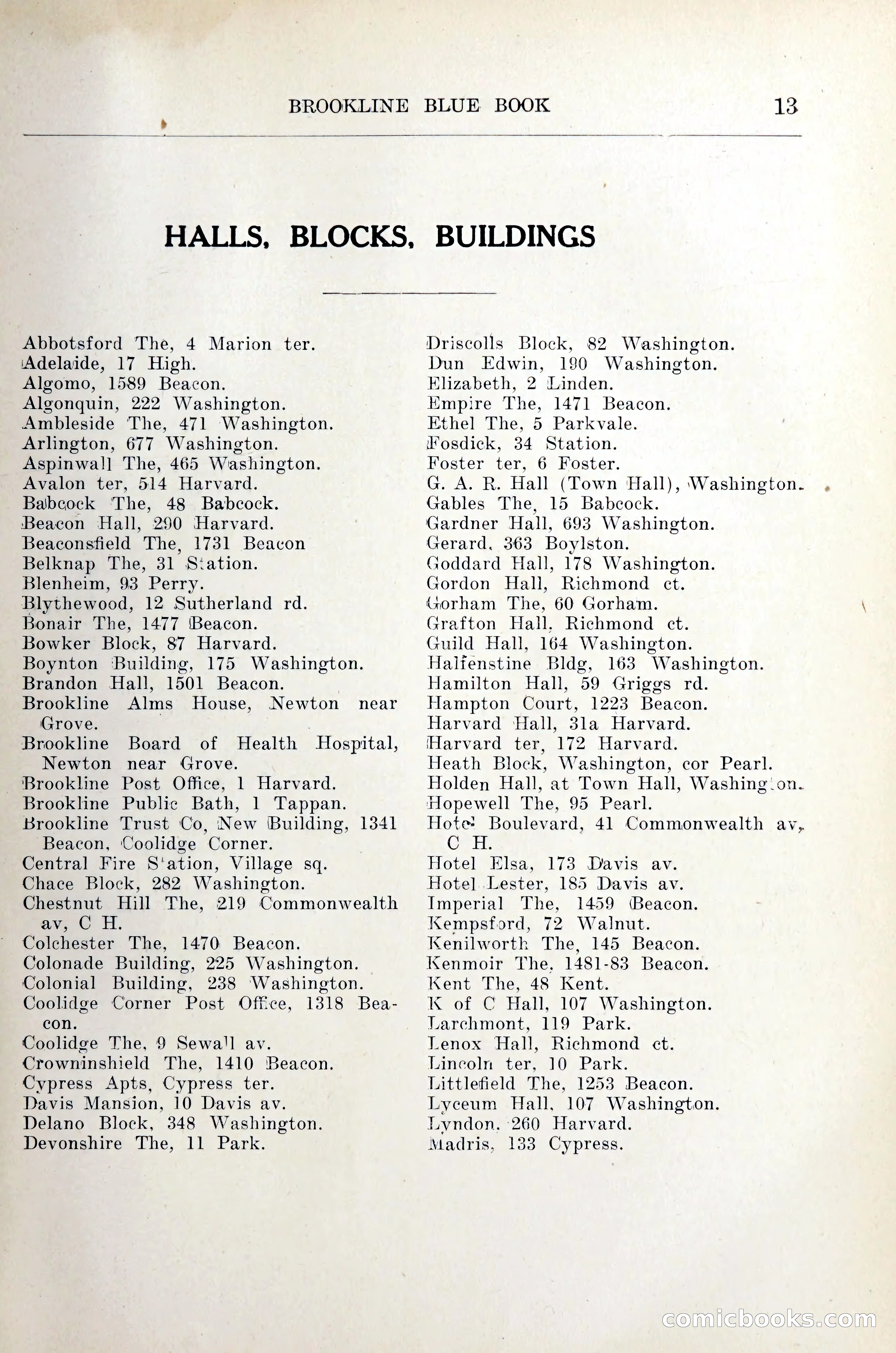 Blue Book of Brookline — page 18 of 305