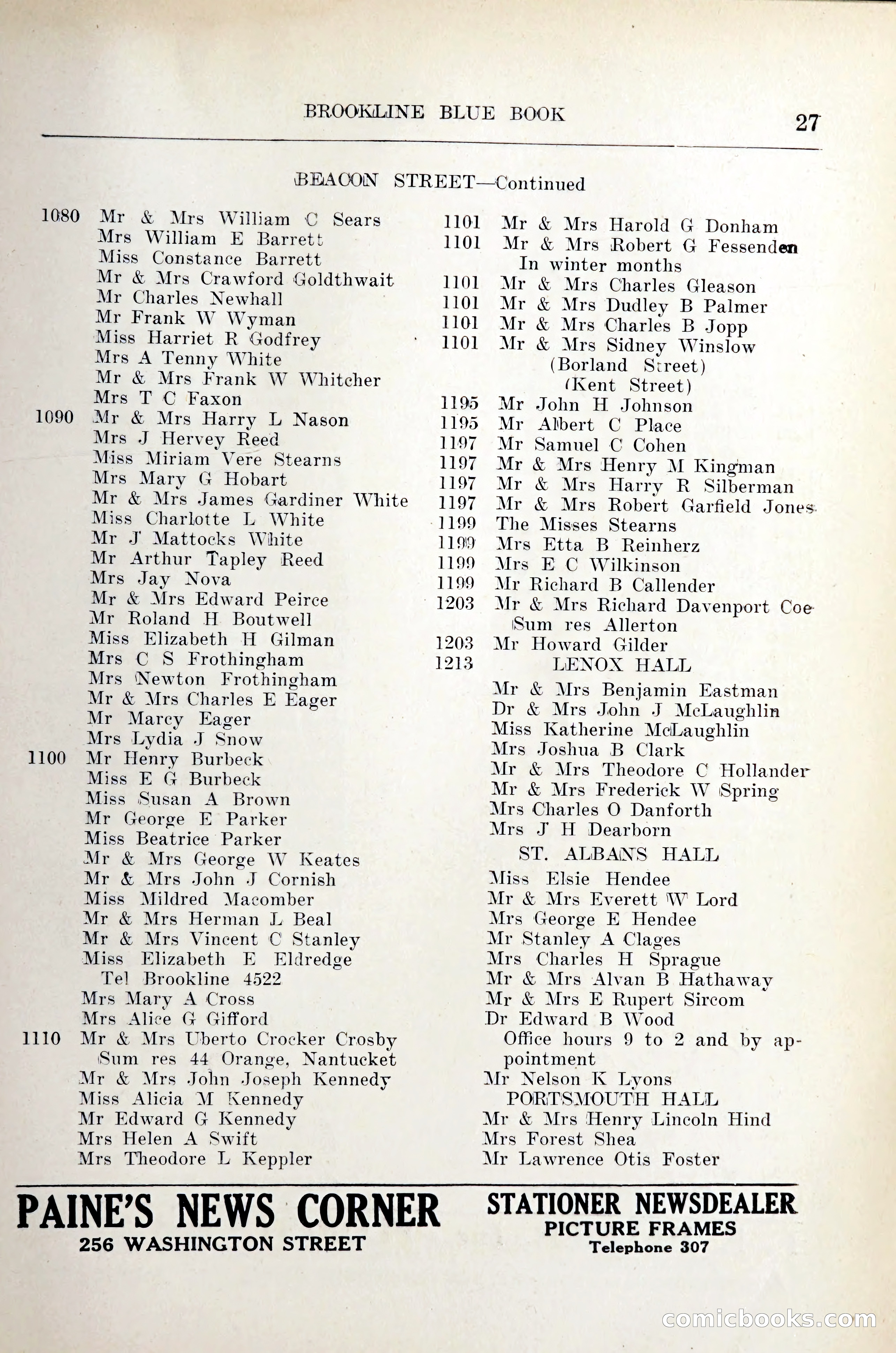 Blue Book of Brookline — page 32 of 305