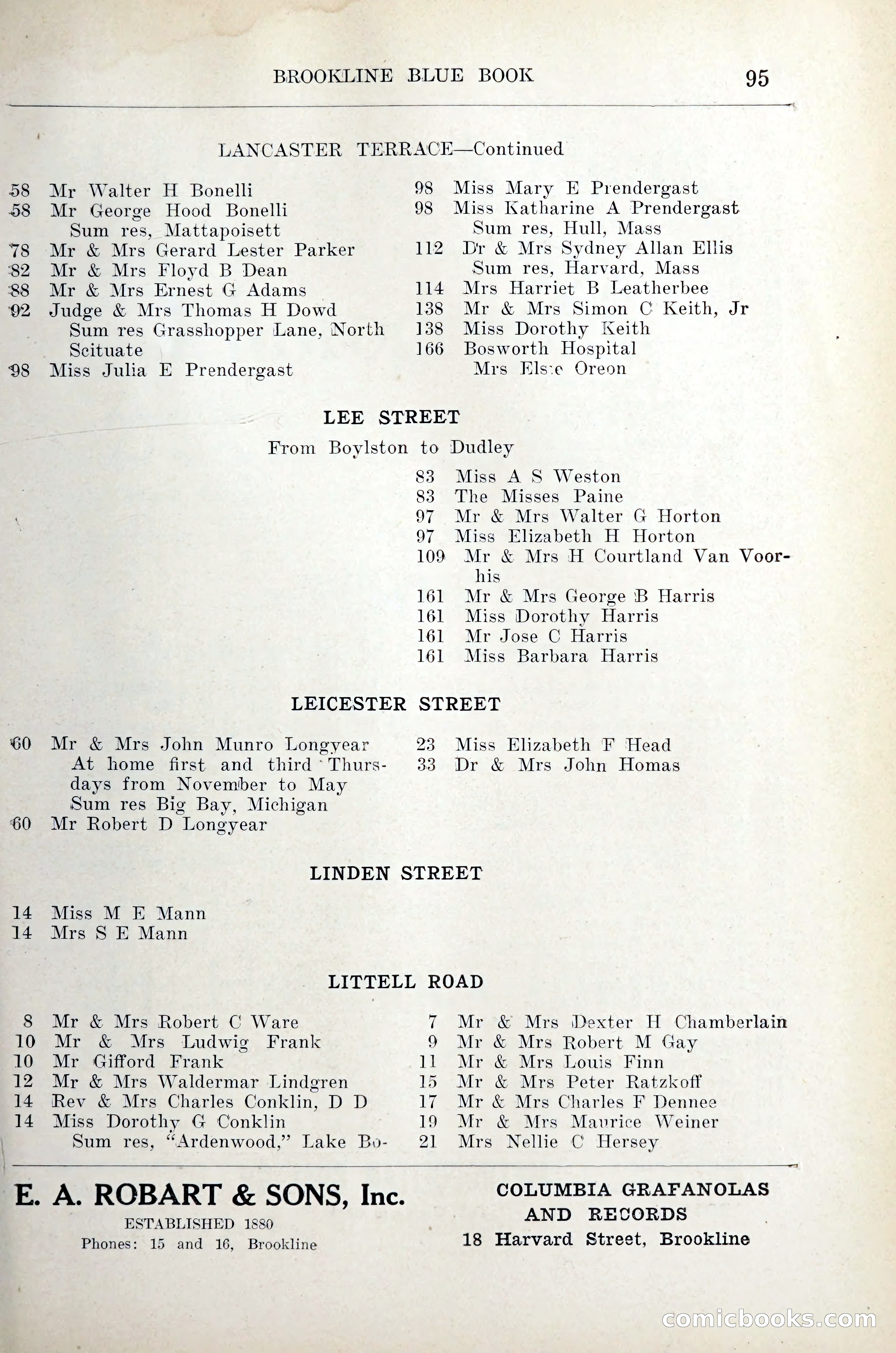 Blue Book of Brookline — page 110 of 305