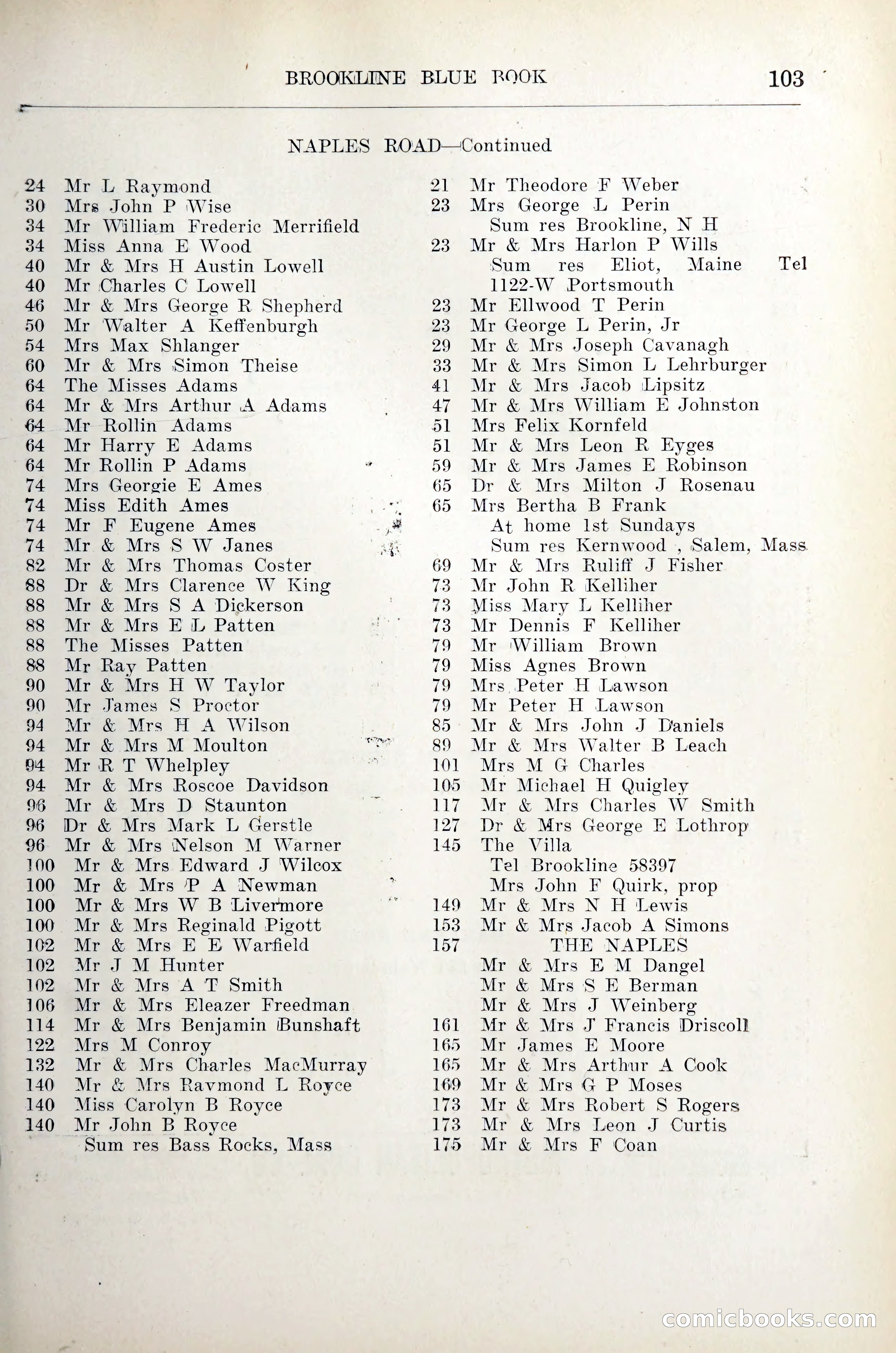 Blue Book of Brookline — page 120 of 305