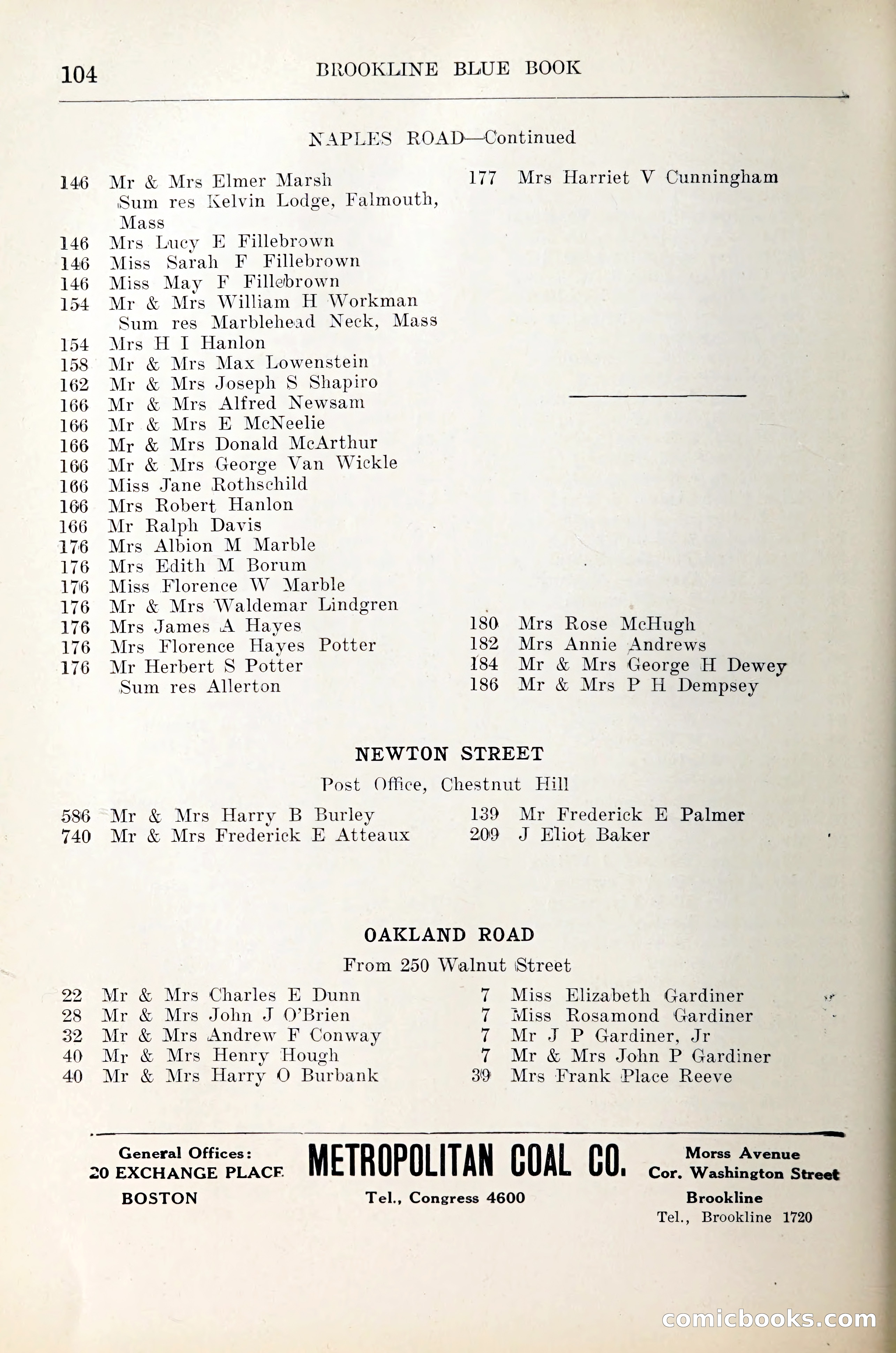Blue Book of Brookline — page 121 of 305