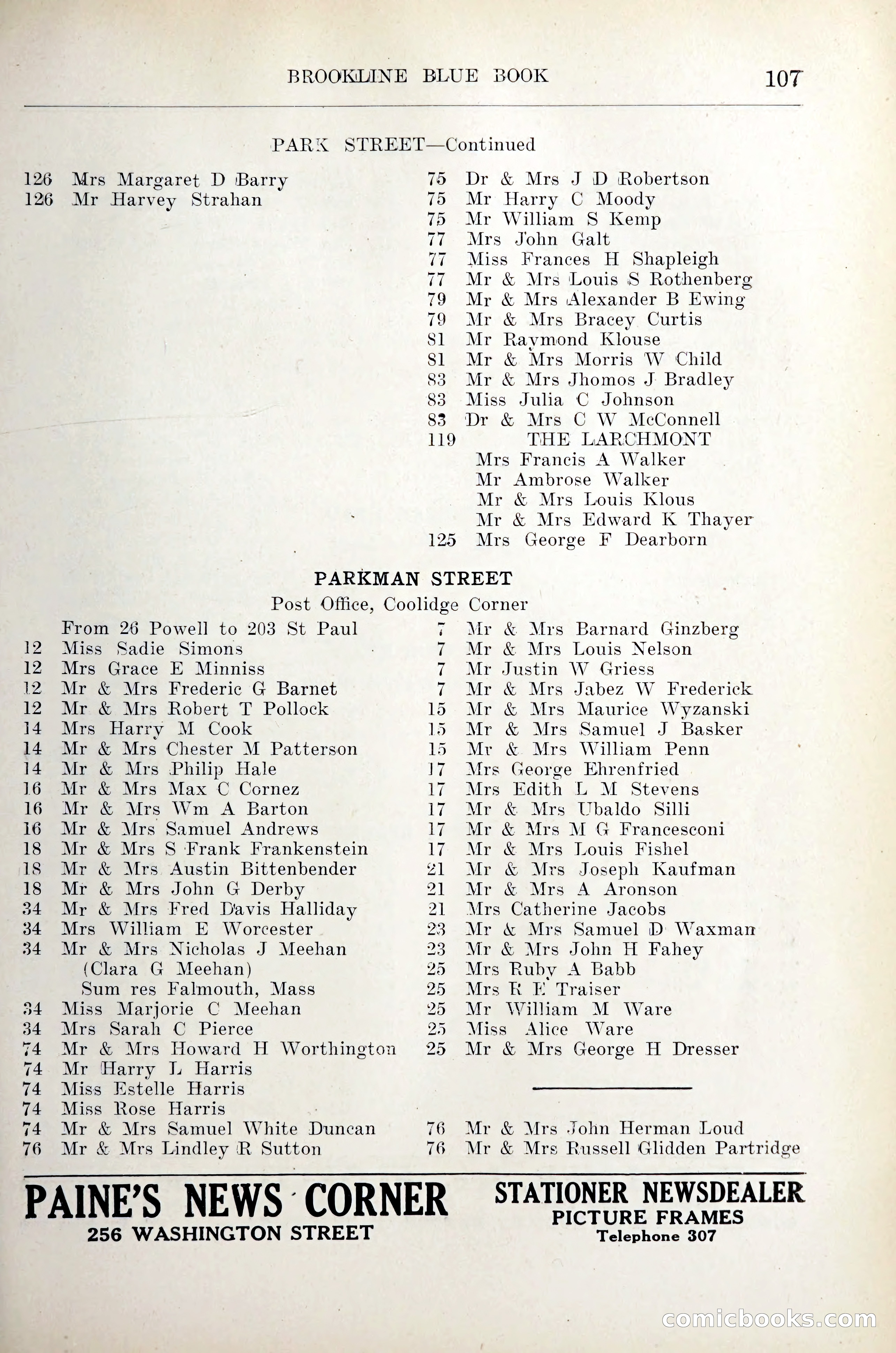 Blue Book of Brookline — page 124 of 305