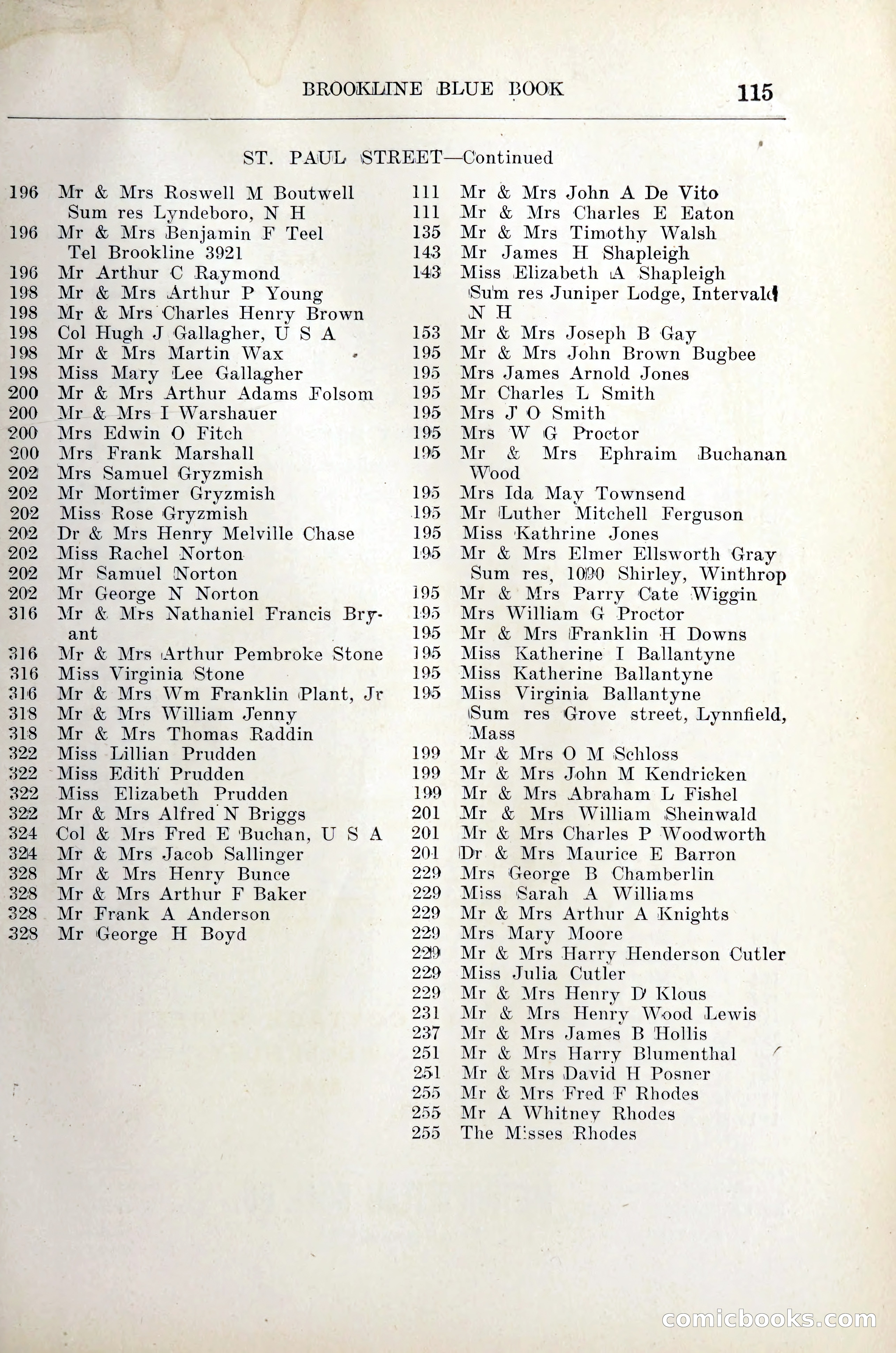 Blue Book of Brookline — page 136 of 305