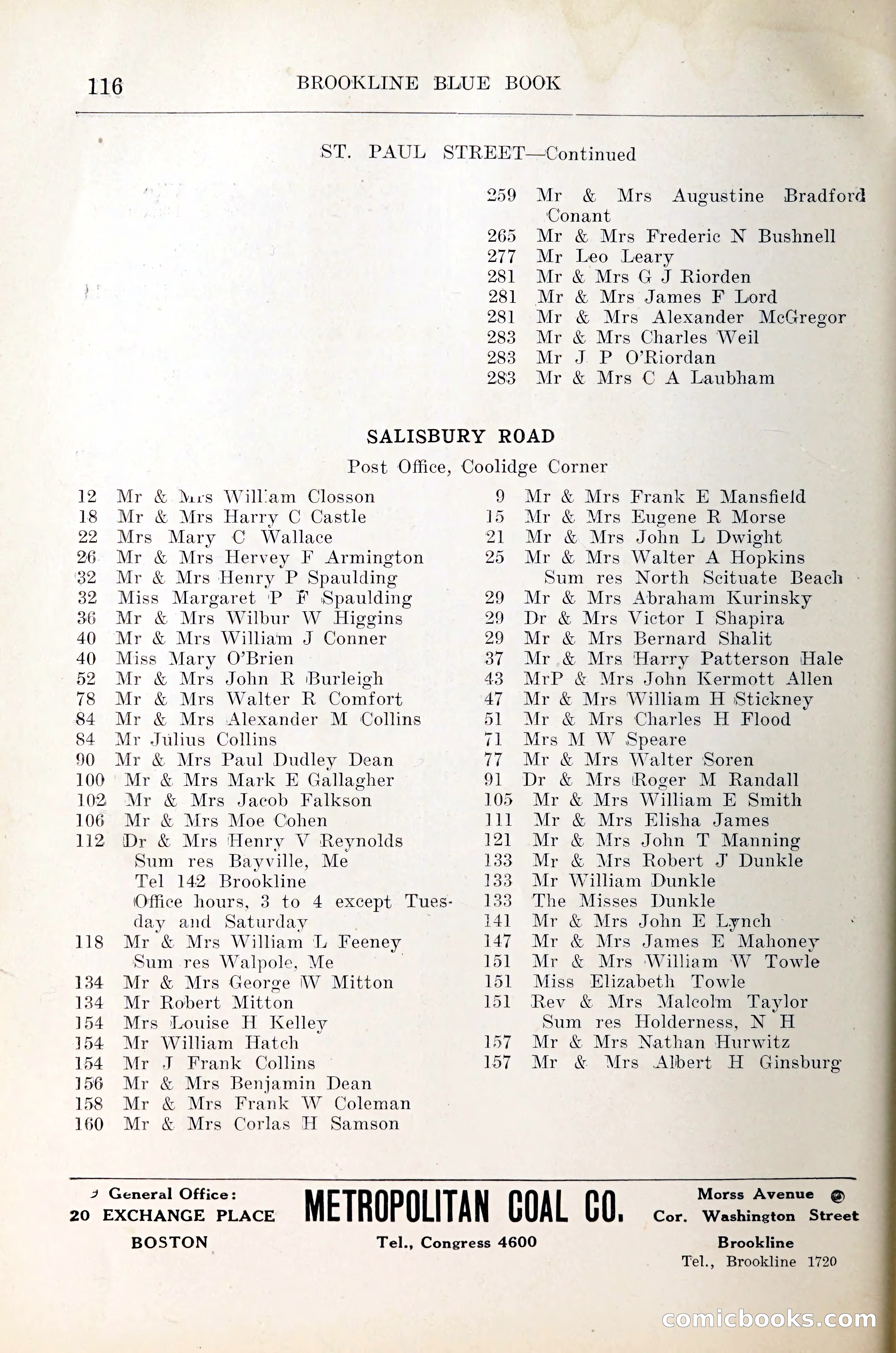 Blue Book of Brookline — page 137 of 305