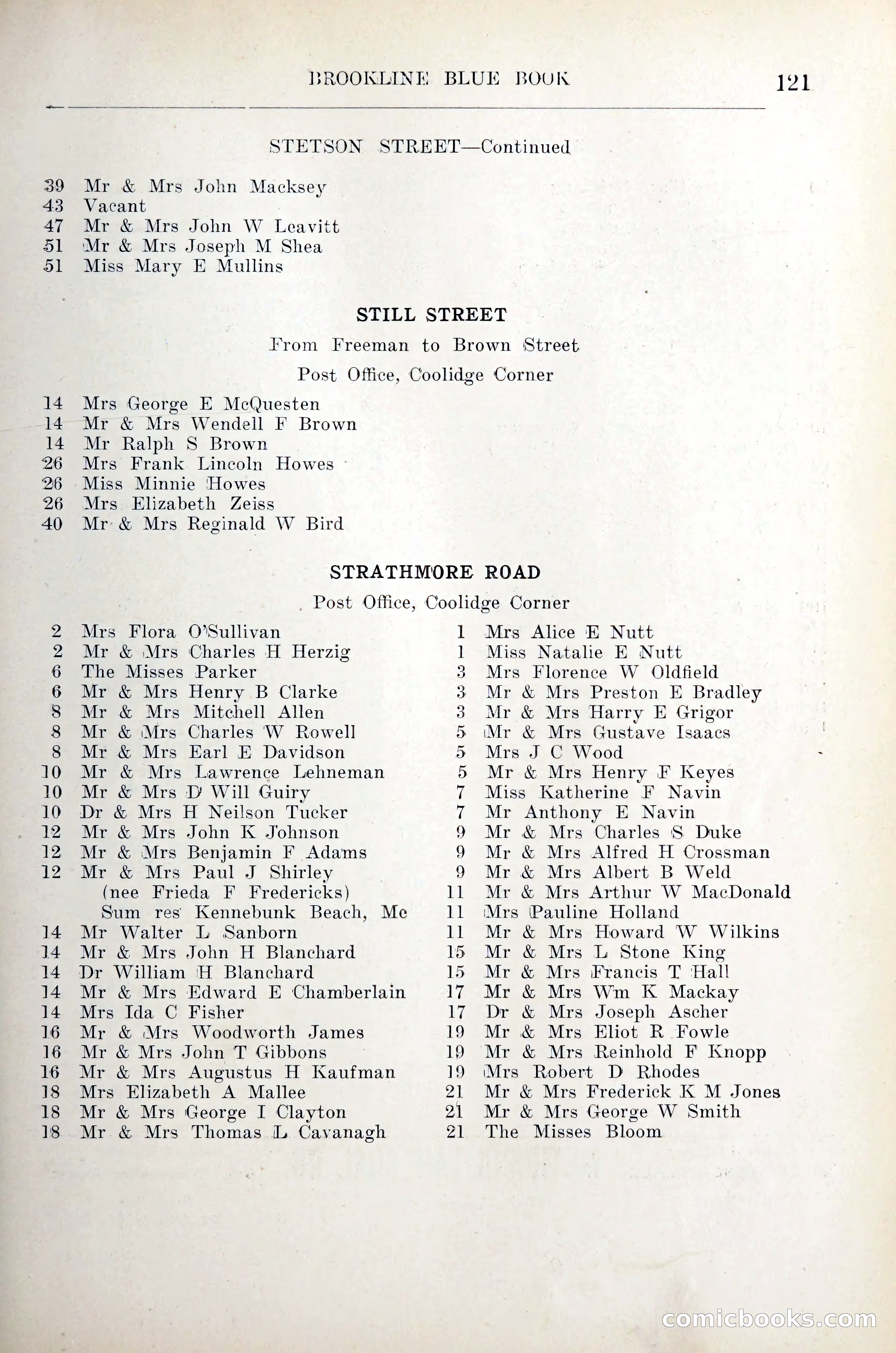 Blue Book of Brookline — page 142 of 305