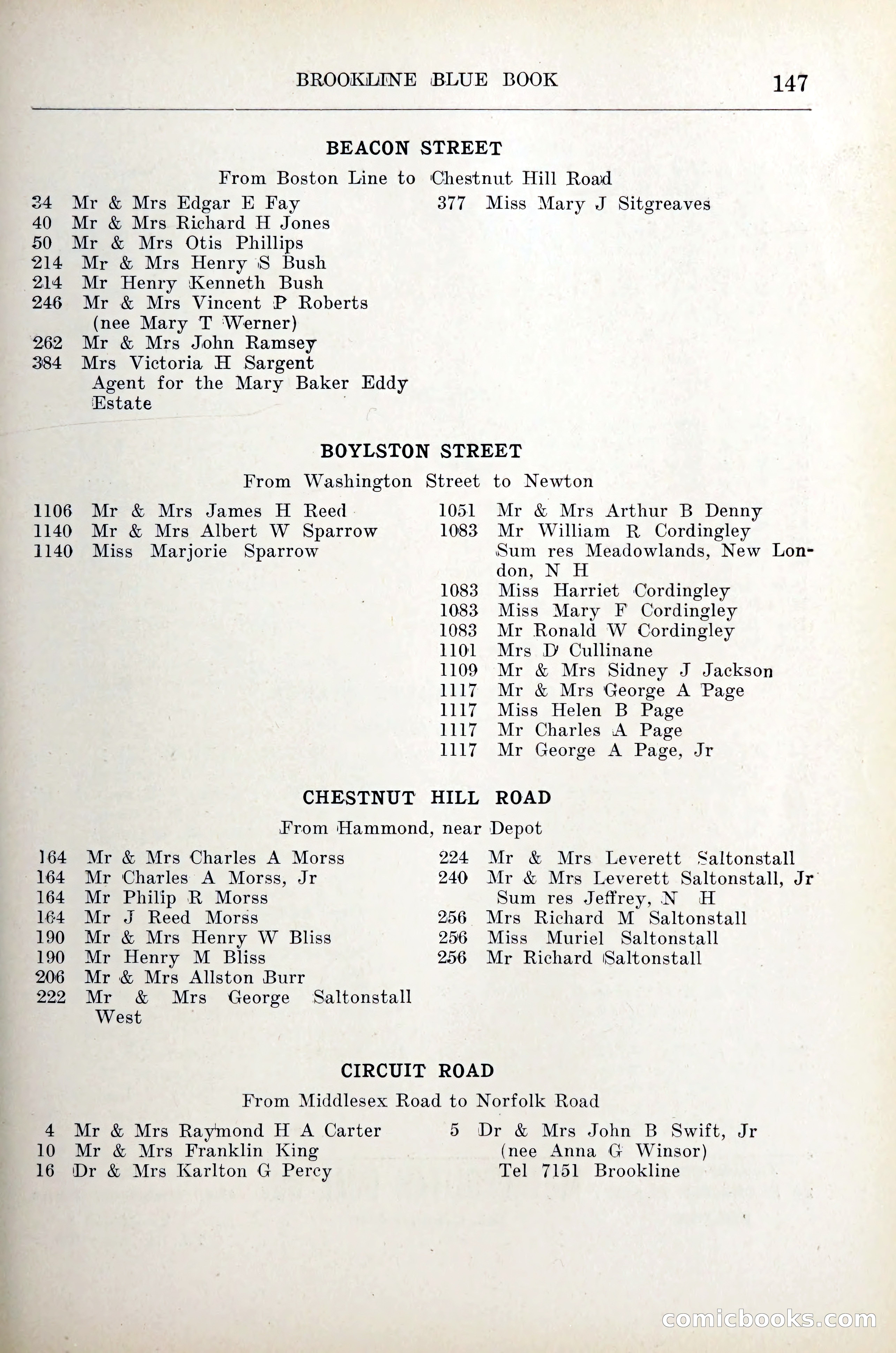 Blue Book of Brookline — page 168 of 305