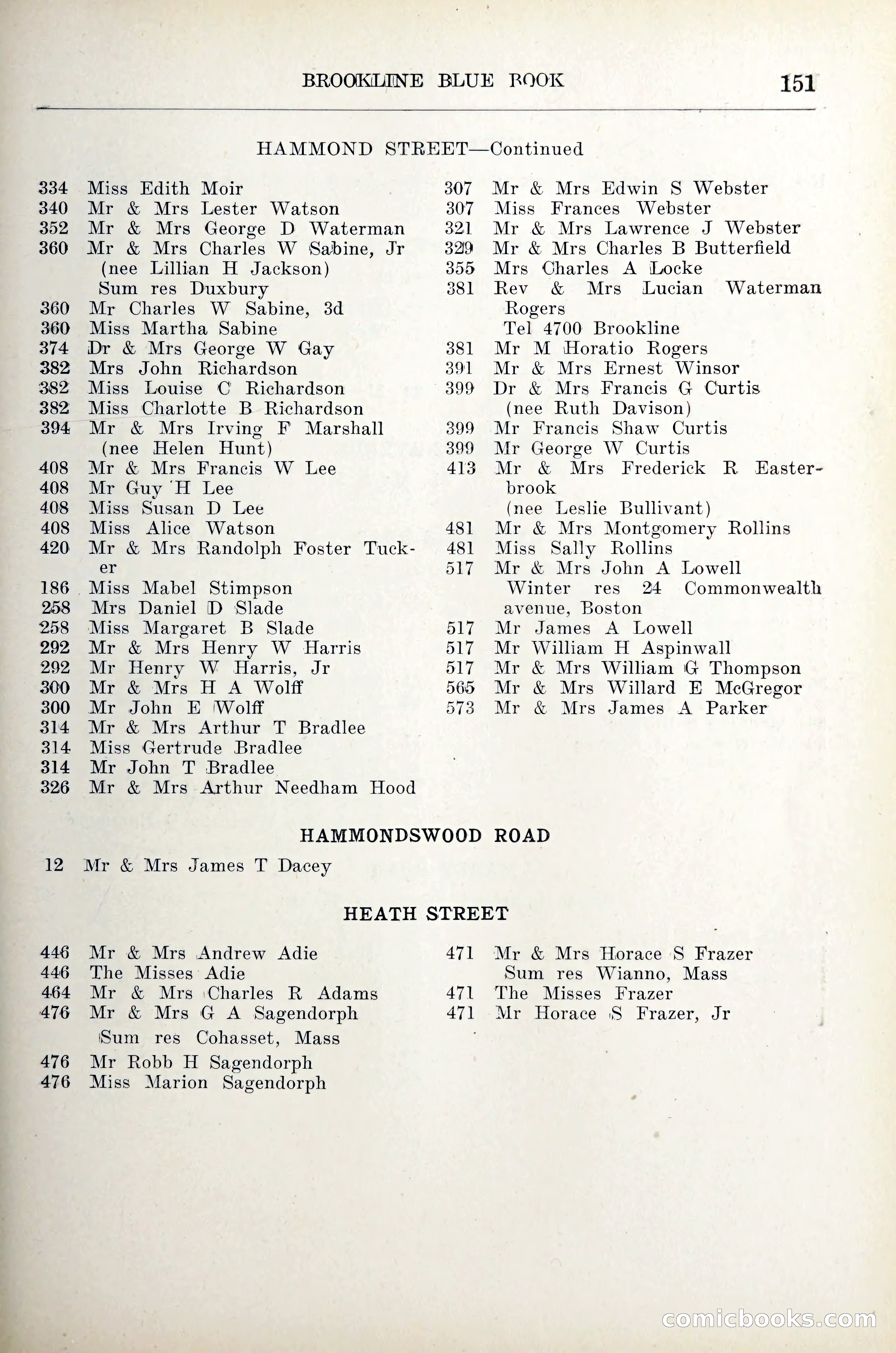 Blue Book of Brookline — page 172 of 305