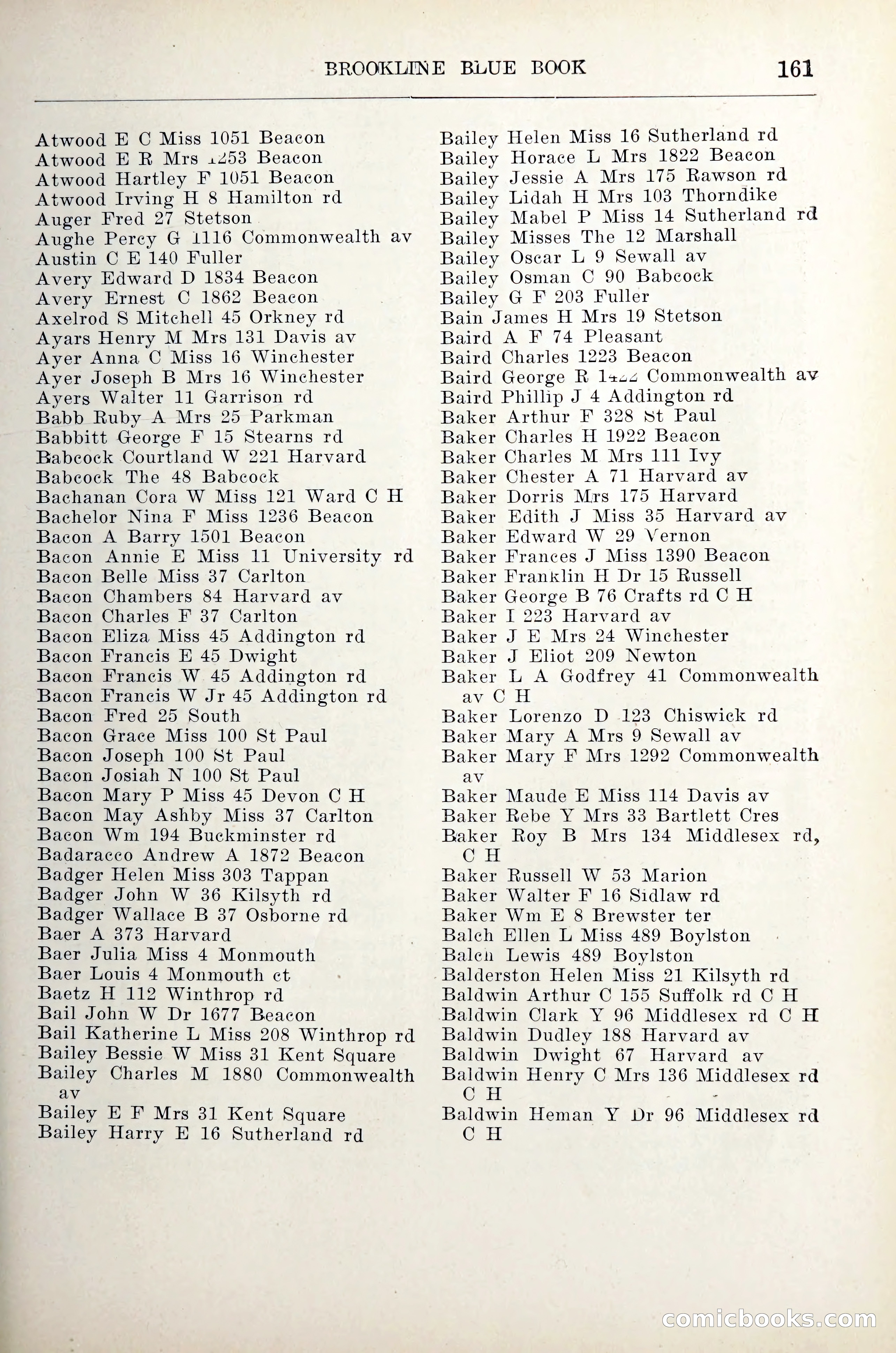 Blue Book of Brookline — page 182 of 305