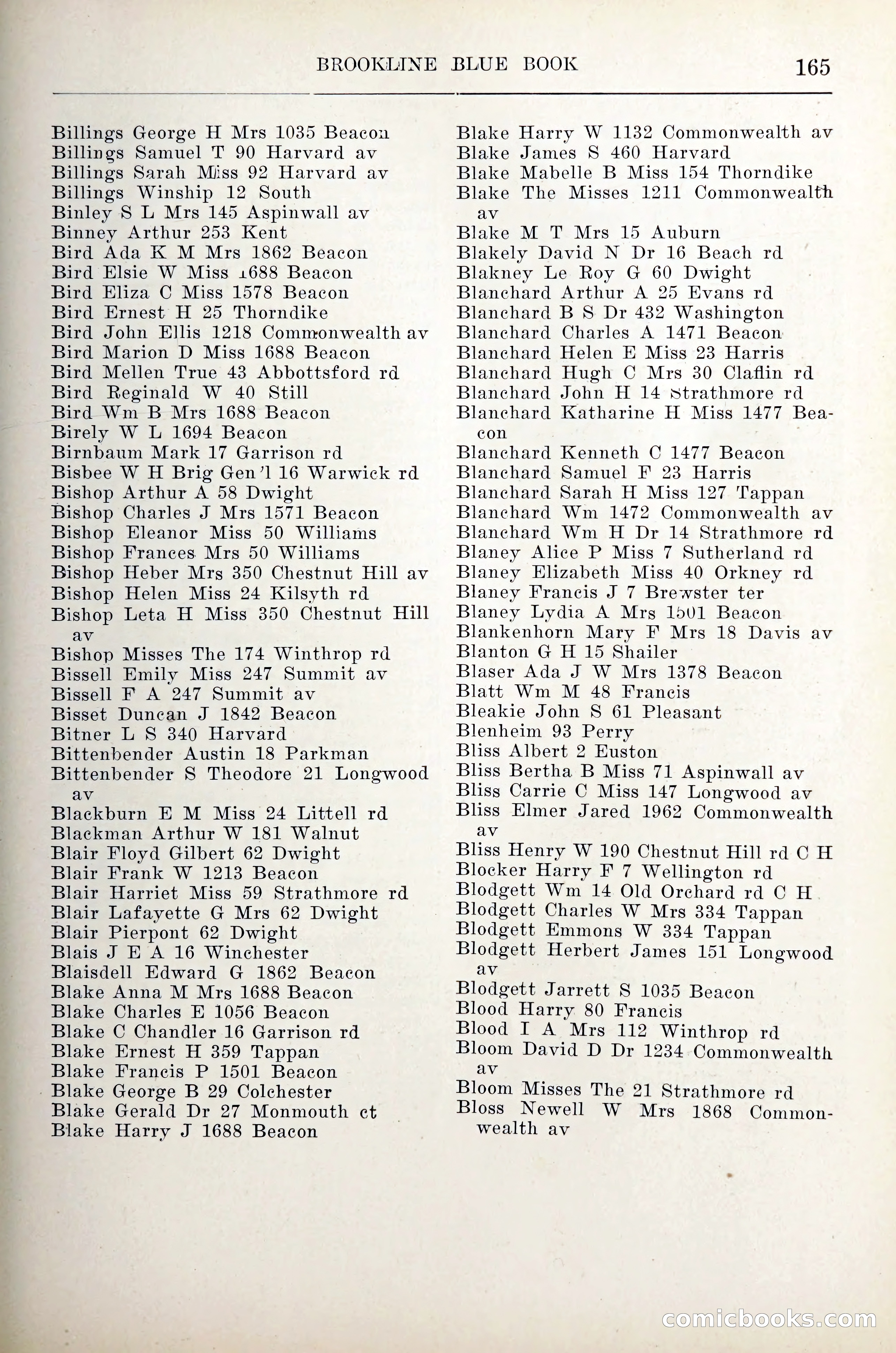 Blue Book of Brookline — page 186 of 305