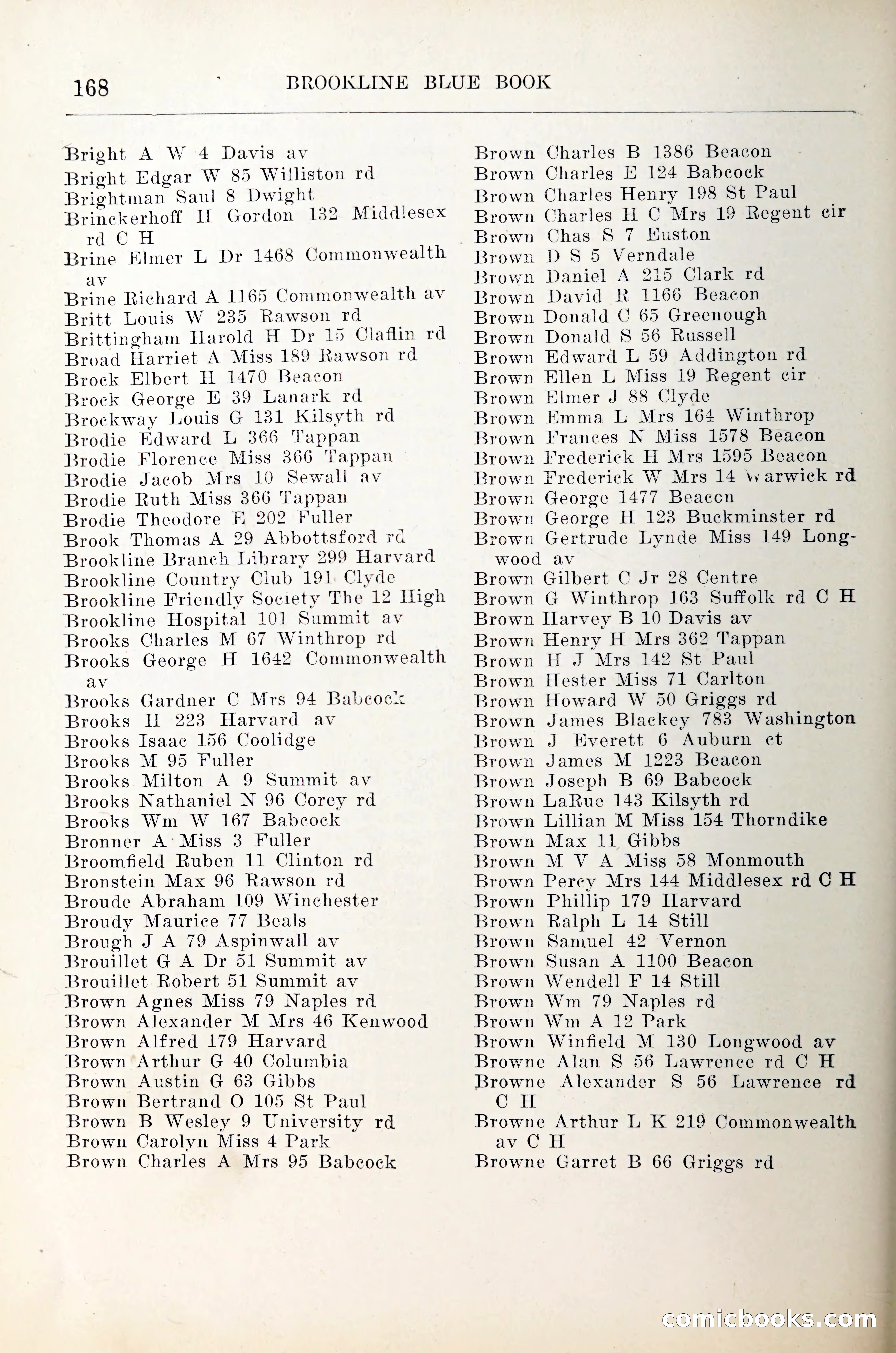 Blue Book of Brookline — page 189 of 305