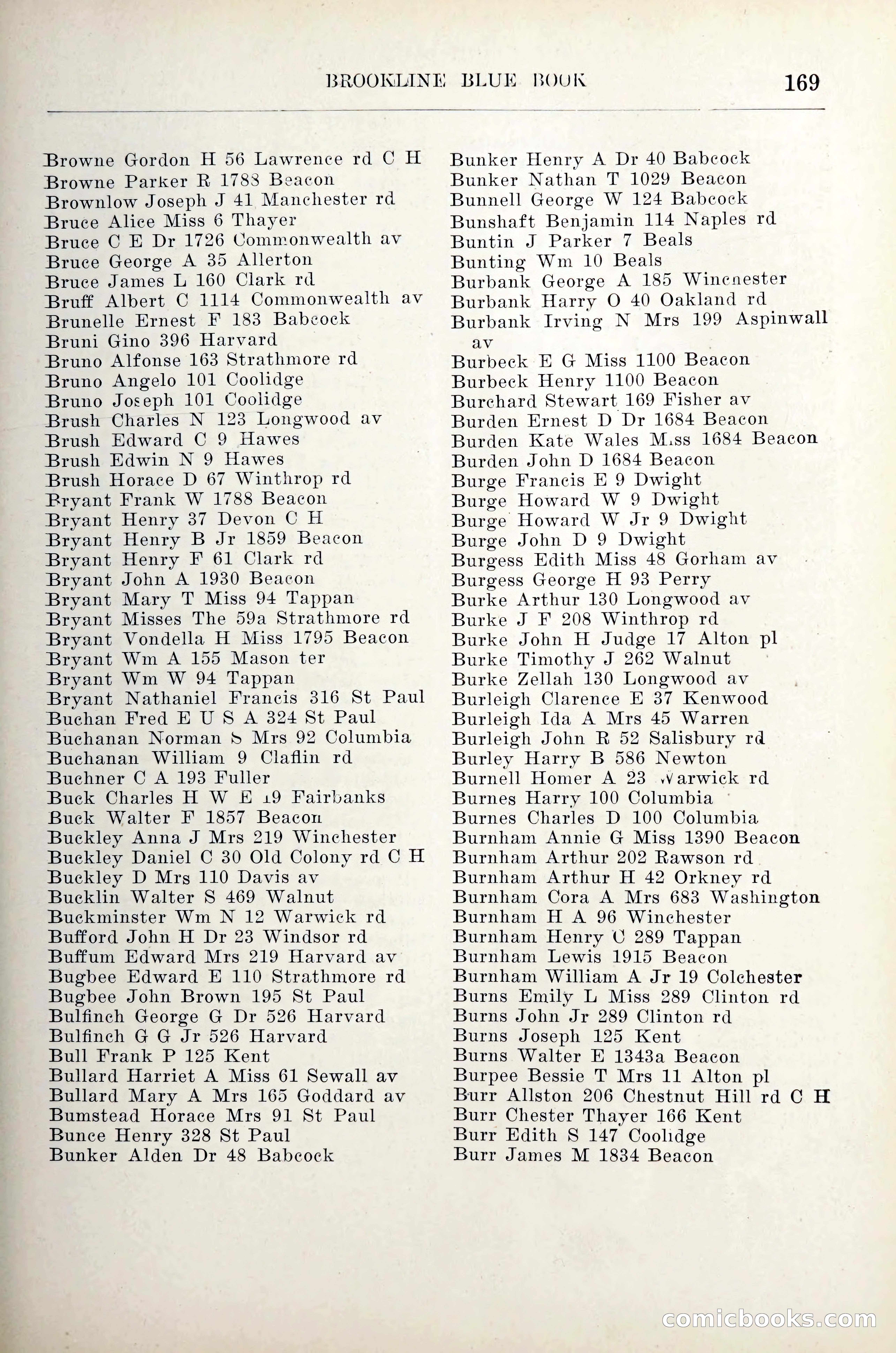 Blue Book of Brookline — page 190 of 305