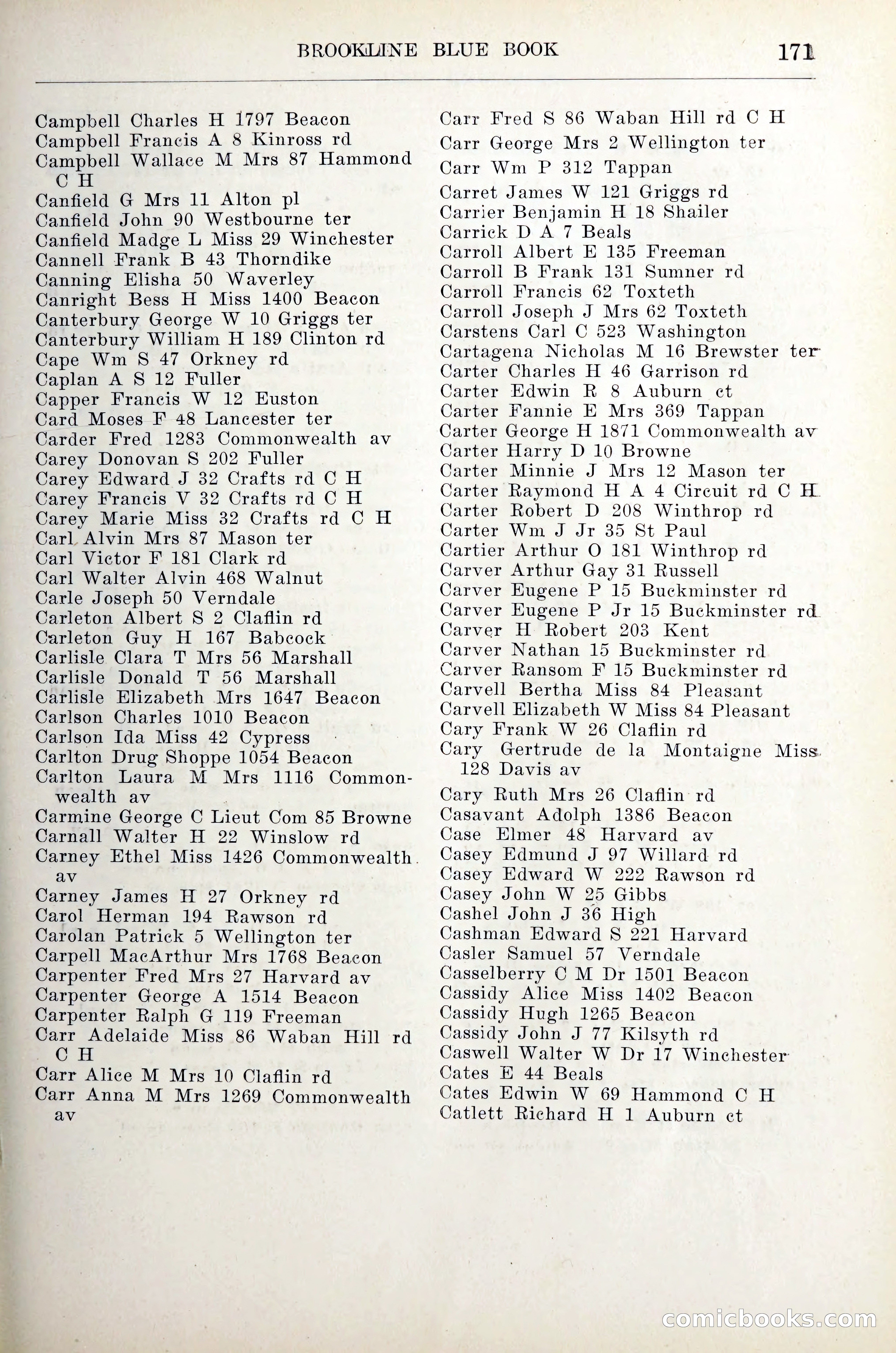 Blue Book of Brookline — page 192 of 305