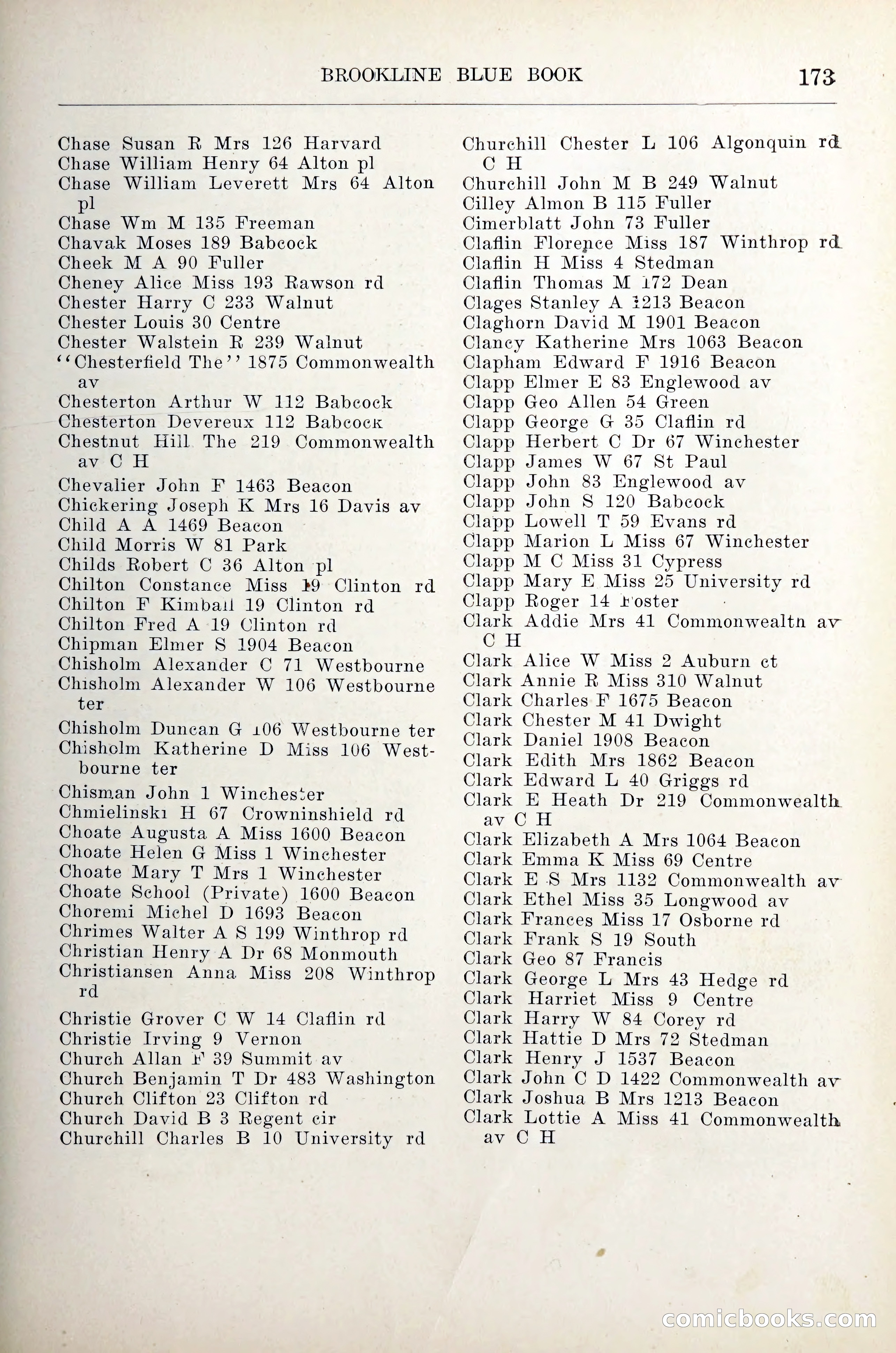 Blue Book of Brookline — page 194 of 305
