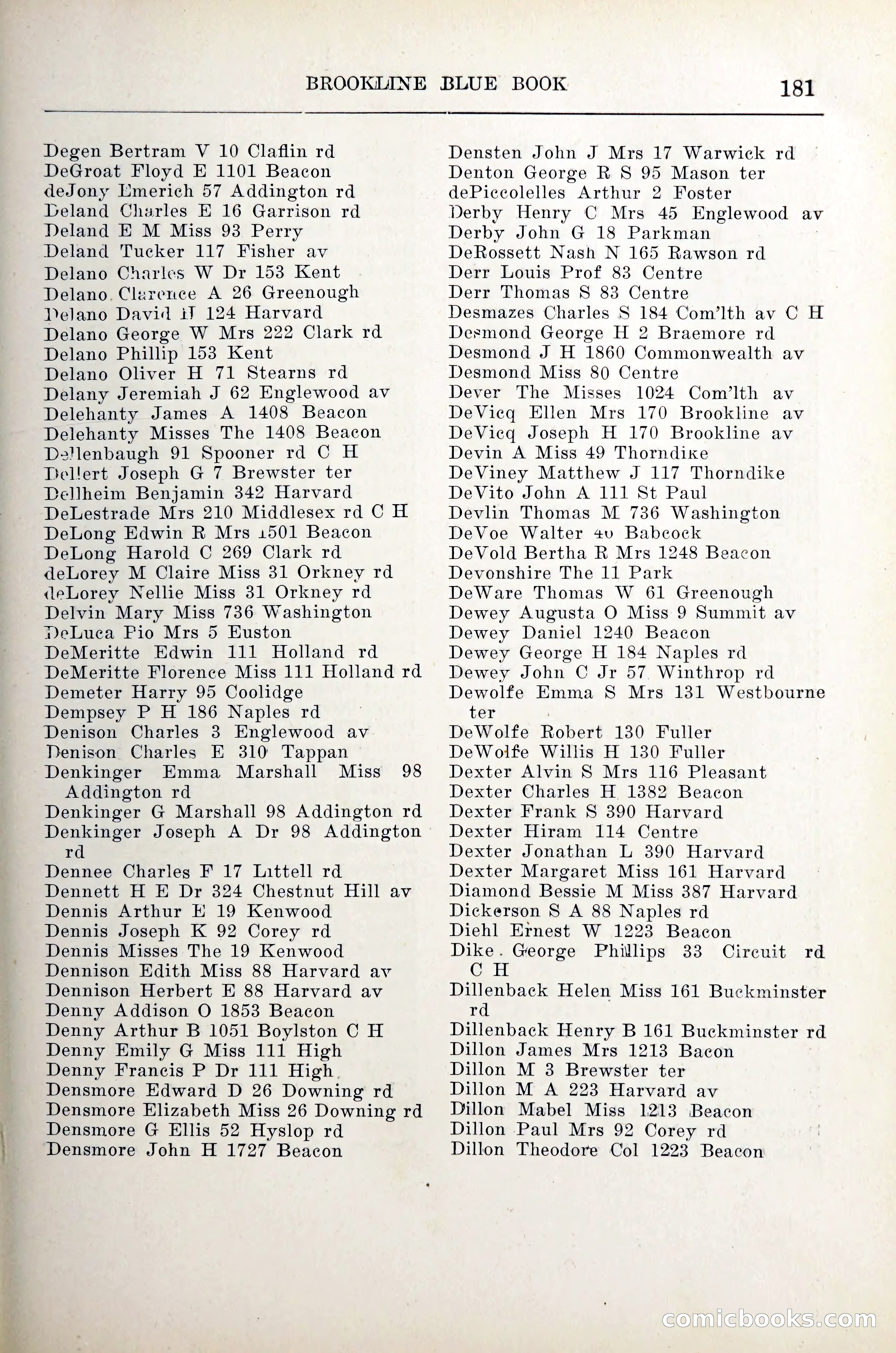 Blue Book of Brookline — page 202 of 305