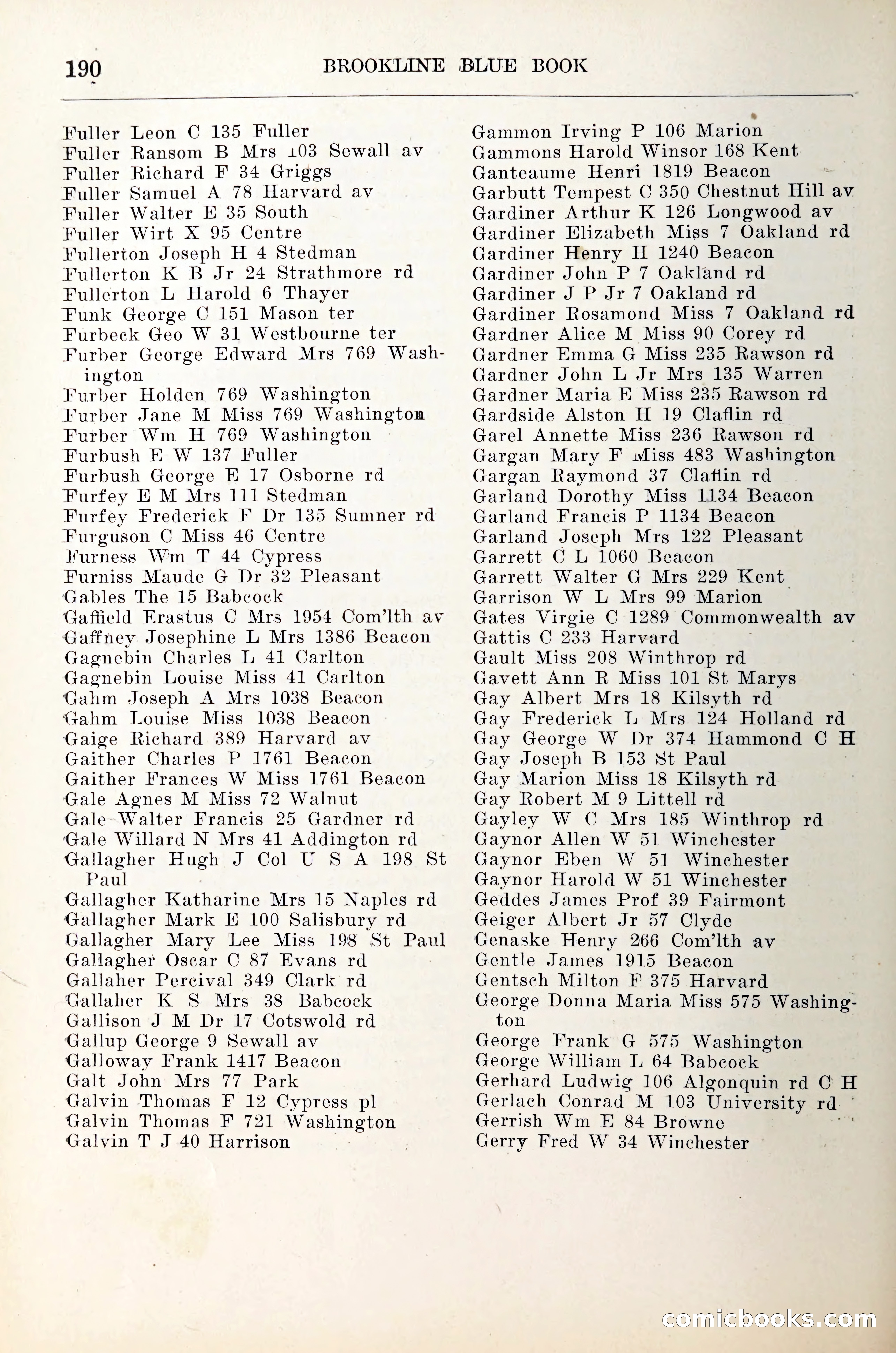 Blue Book of Brookline — page 211 of 305