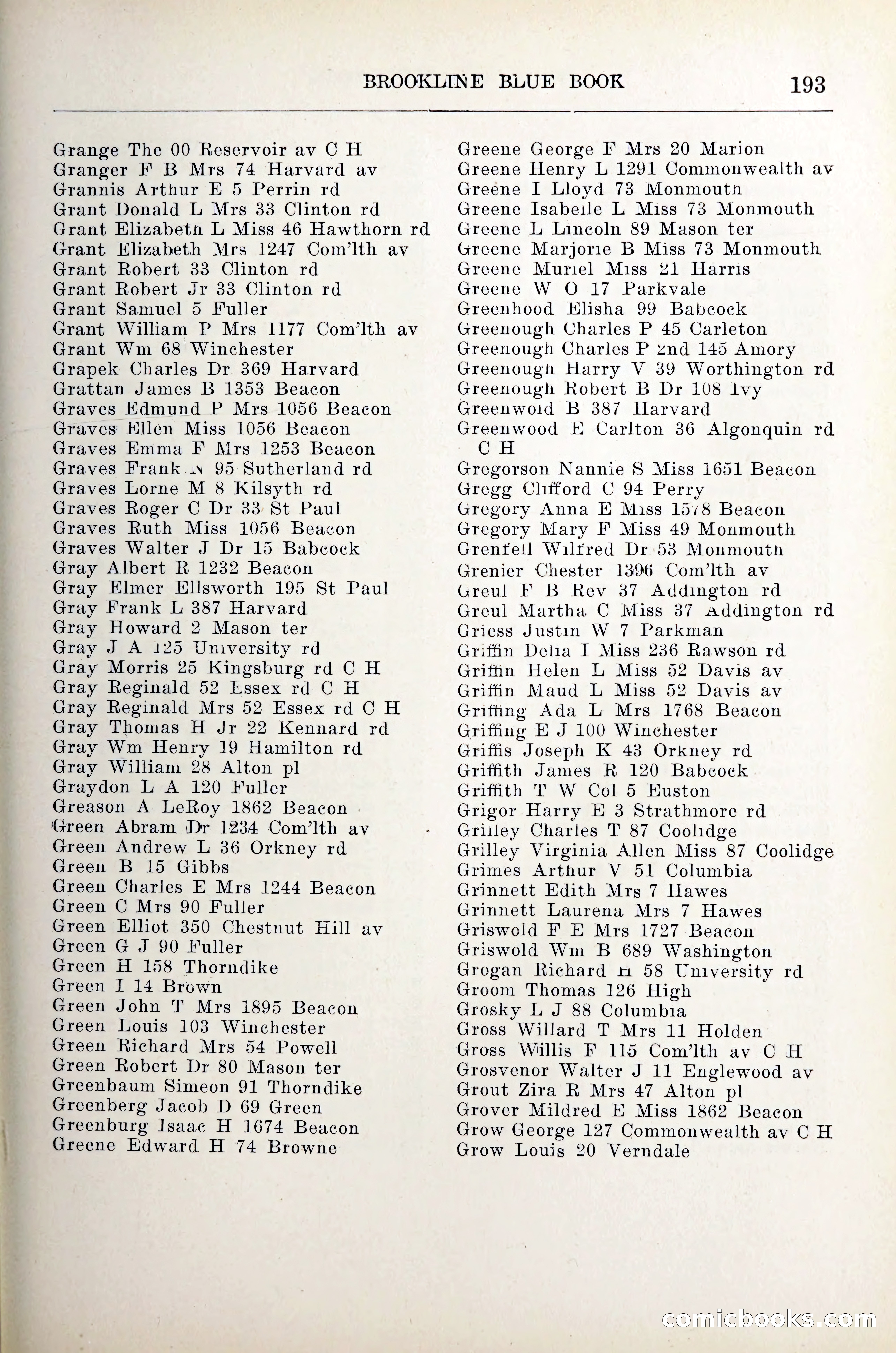 Blue Book of Brookline — page 214 of 305