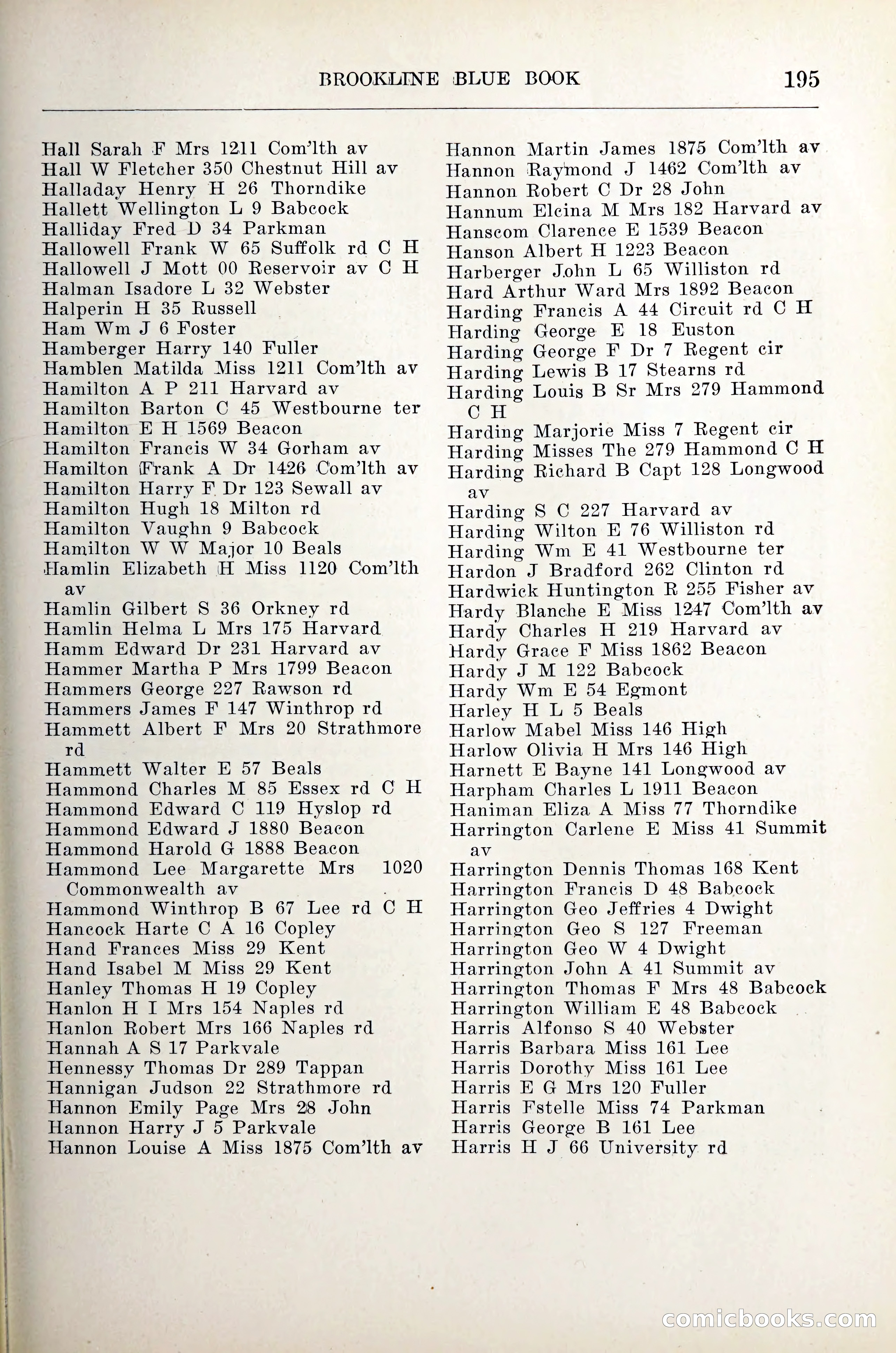 Blue Book of Brookline — page 216 of 305