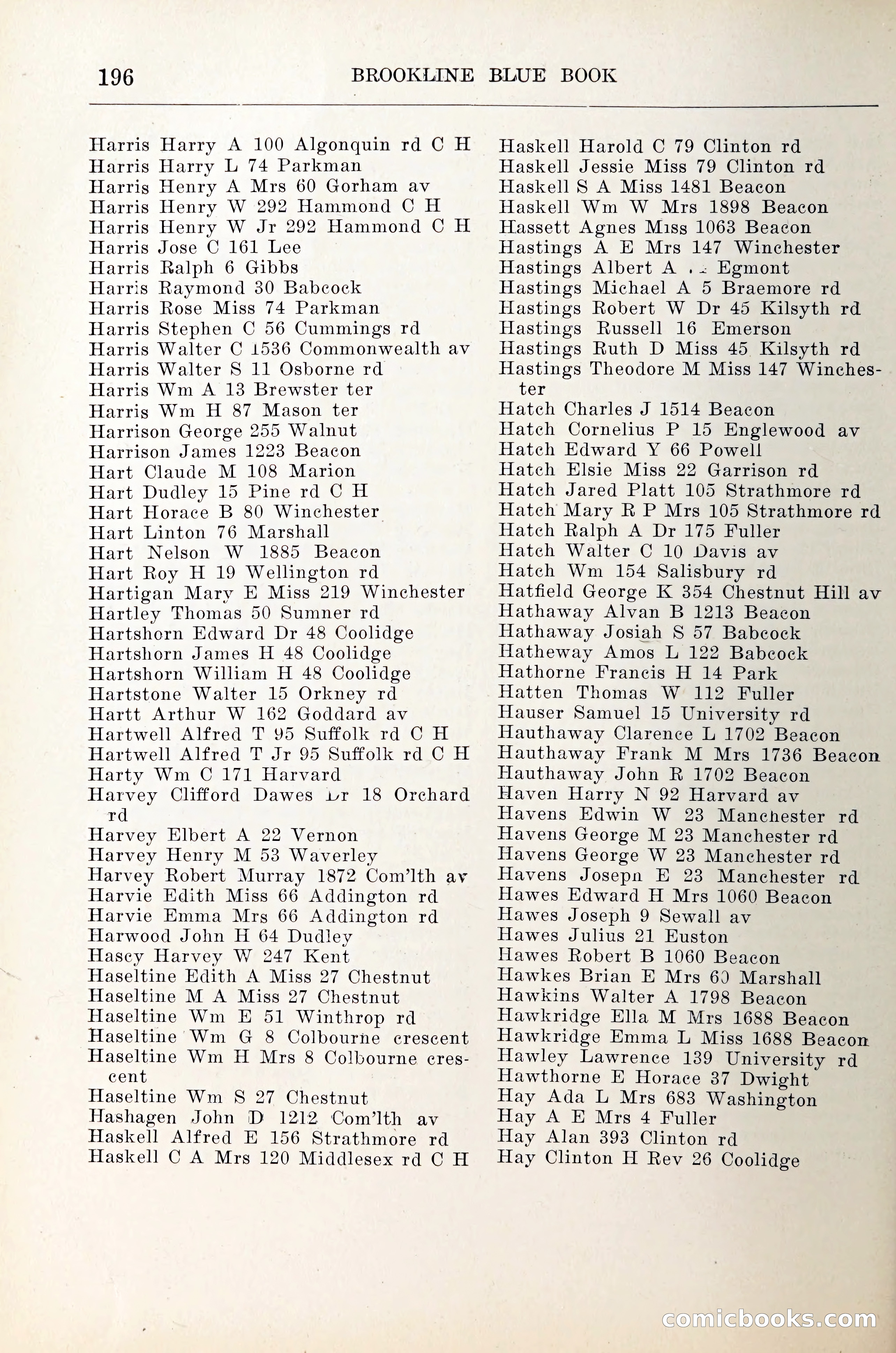 Blue Book of Brookline — page 217 of 305