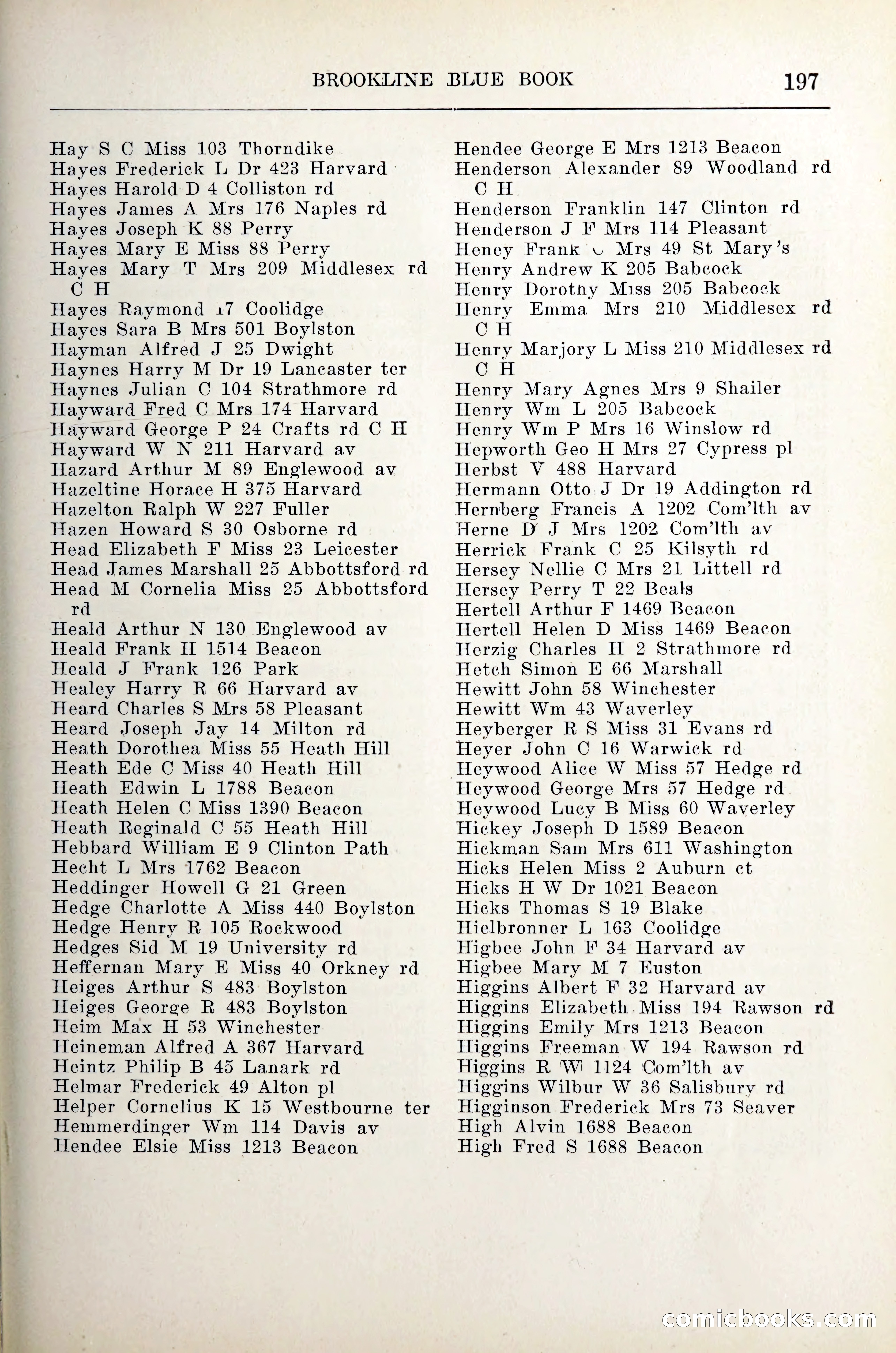 Blue Book of Brookline — page 218 of 305