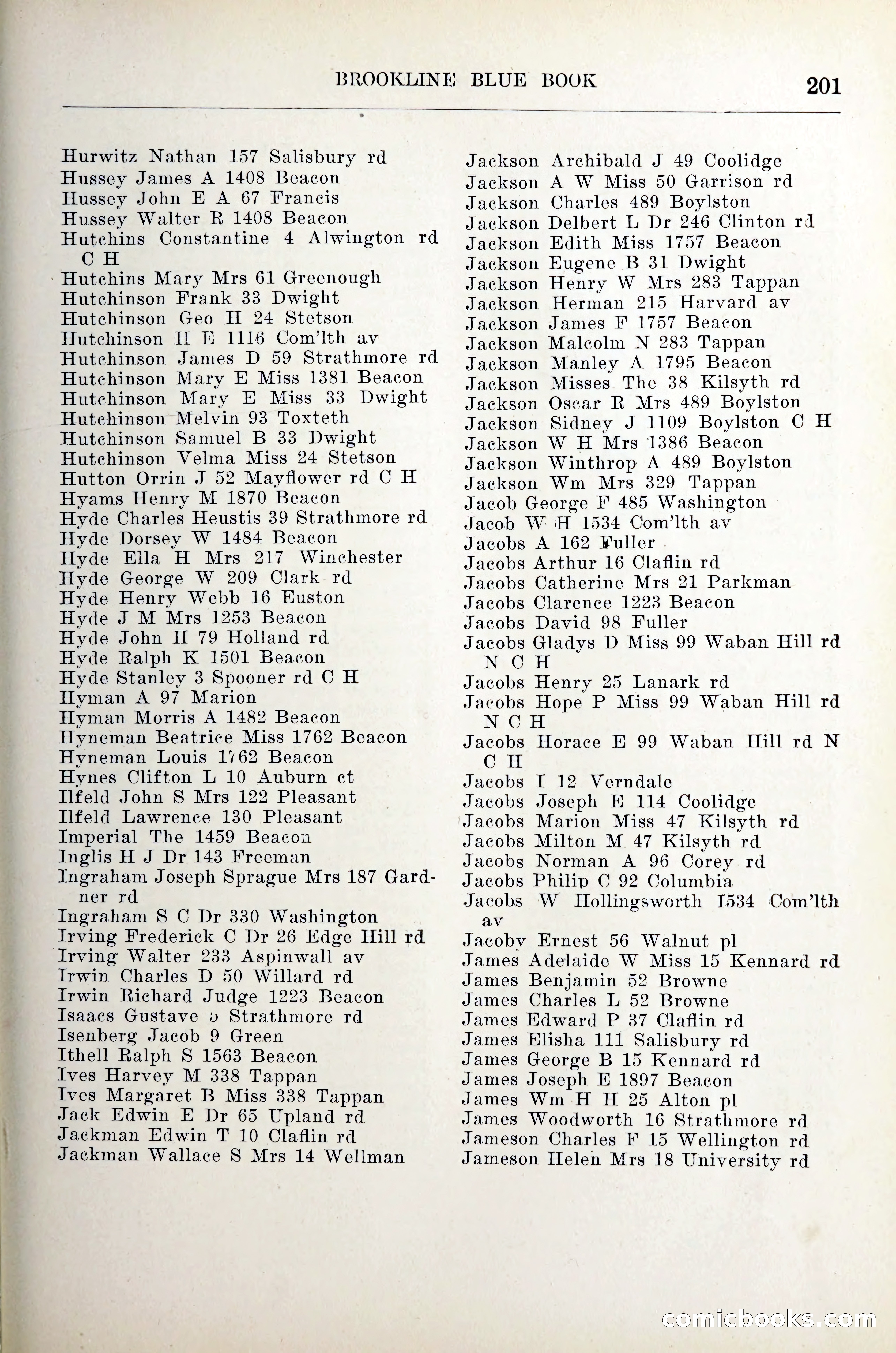 Blue Book of Brookline — page 222 of 305