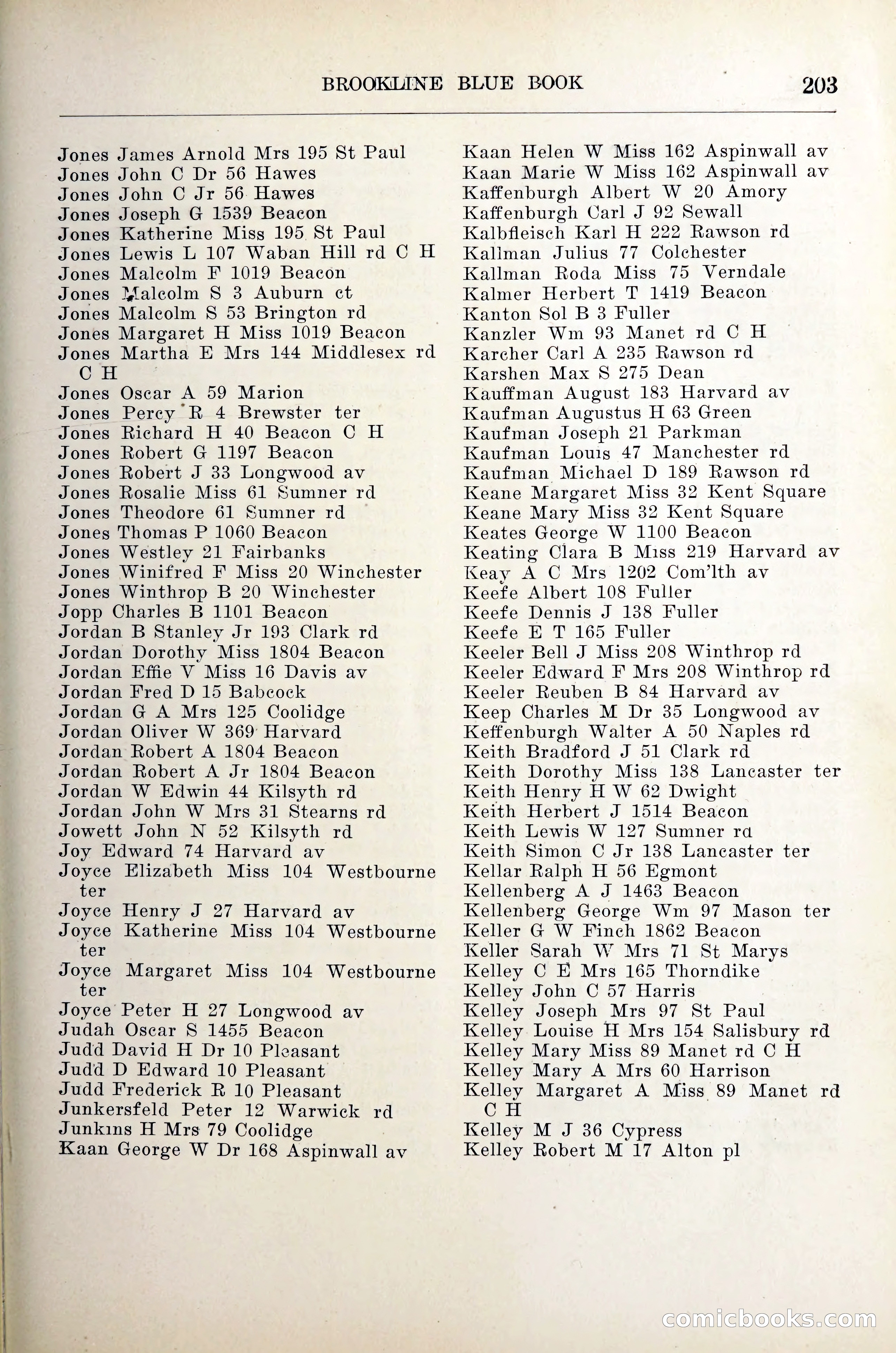 Blue Book of Brookline — page 224 of 305