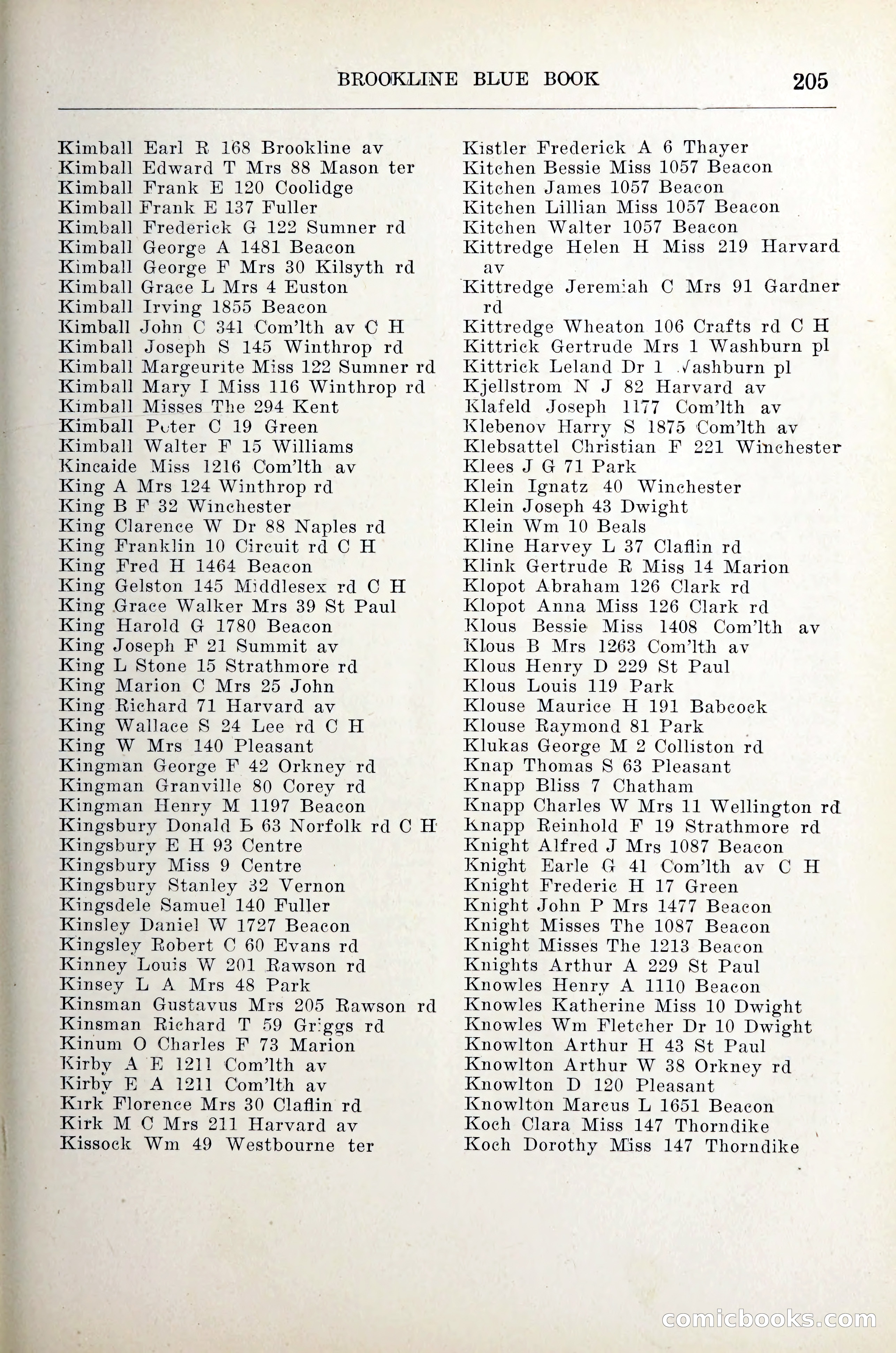 Blue Book of Brookline — page 226 of 305