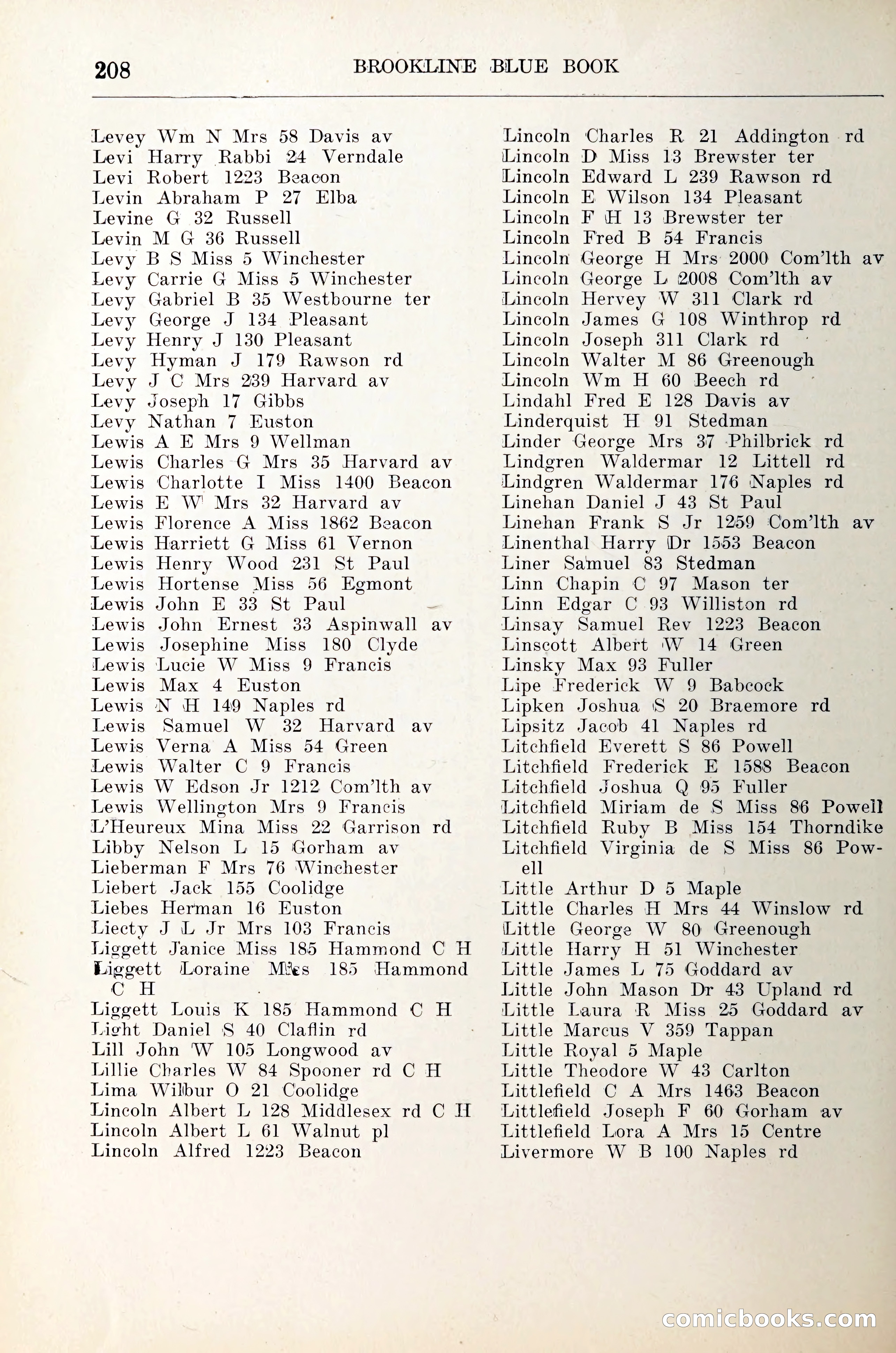 Blue Book of Brookline — page 229 of 305