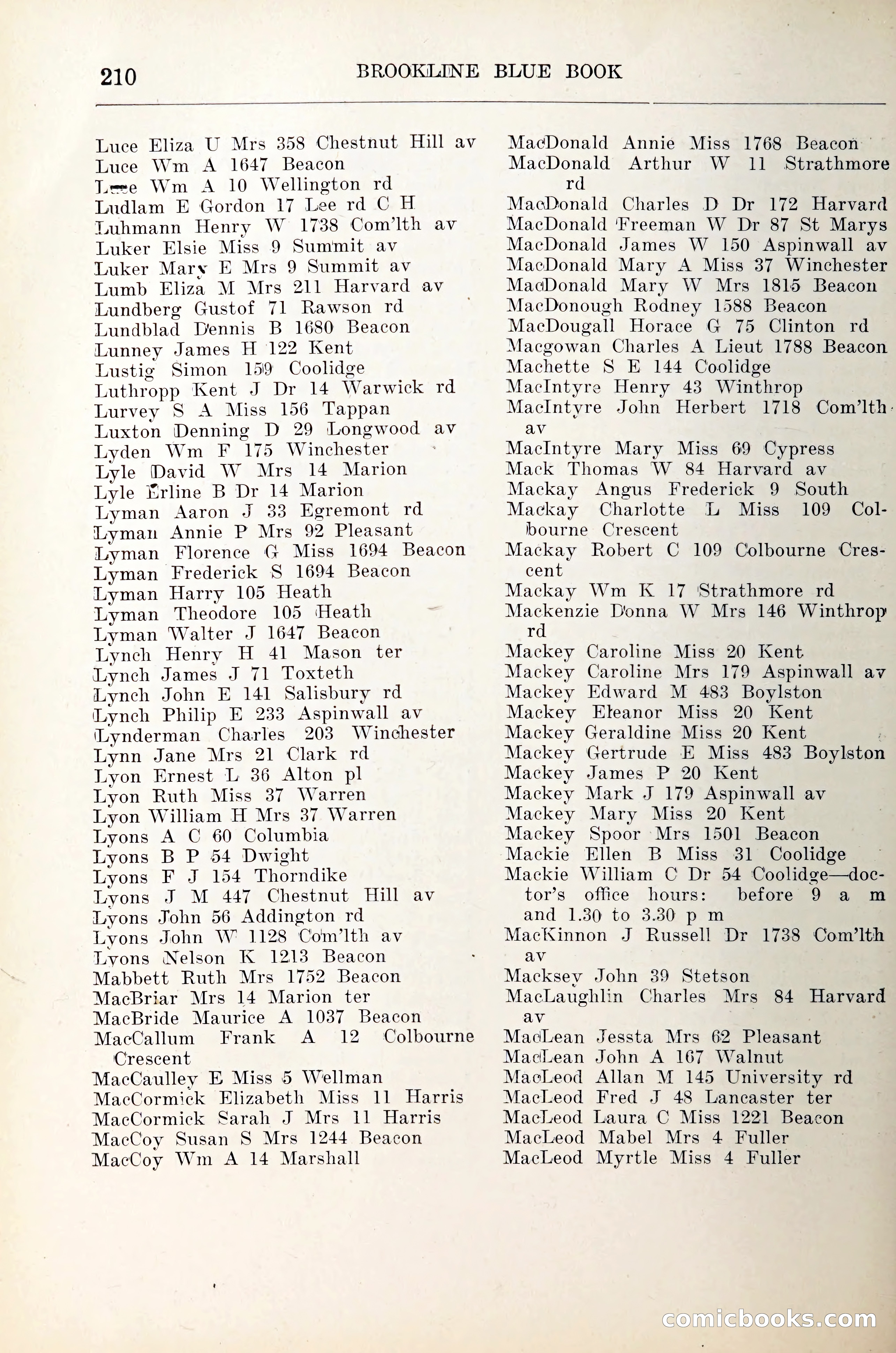 Blue Book of Brookline — page 231 of 305