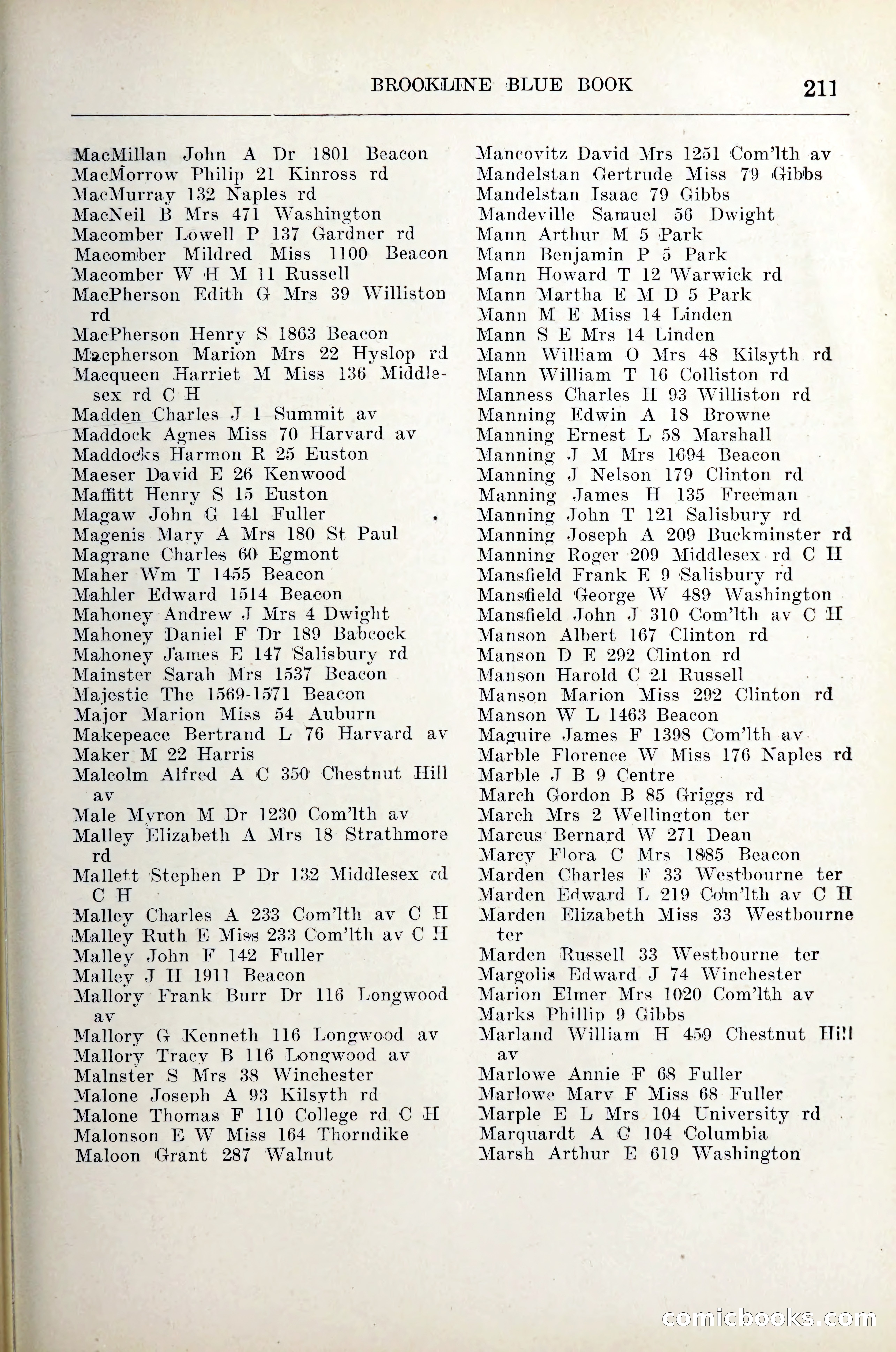 Blue Book of Brookline — page 232 of 305