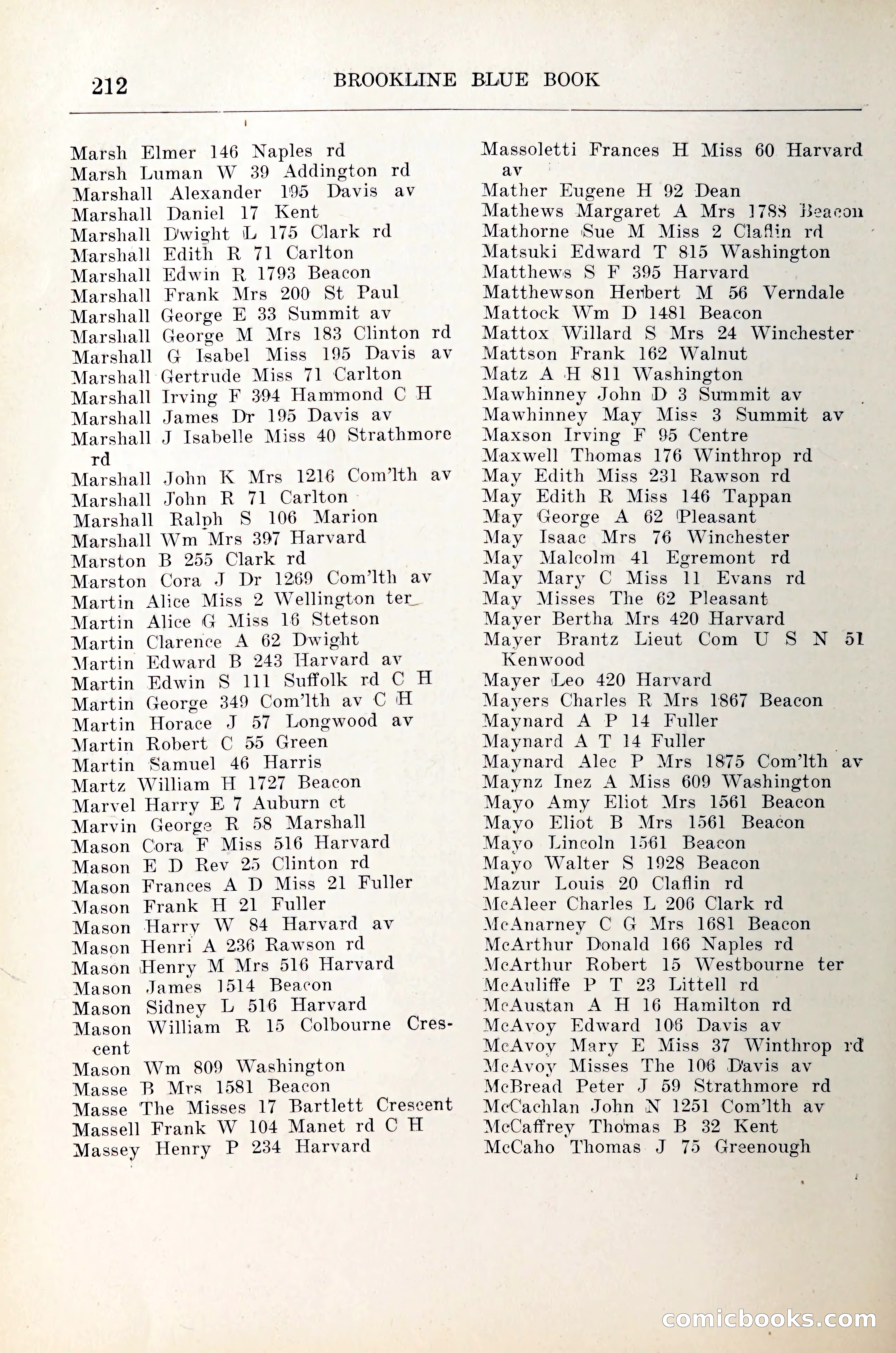 Blue Book of Brookline — page 233 of 305