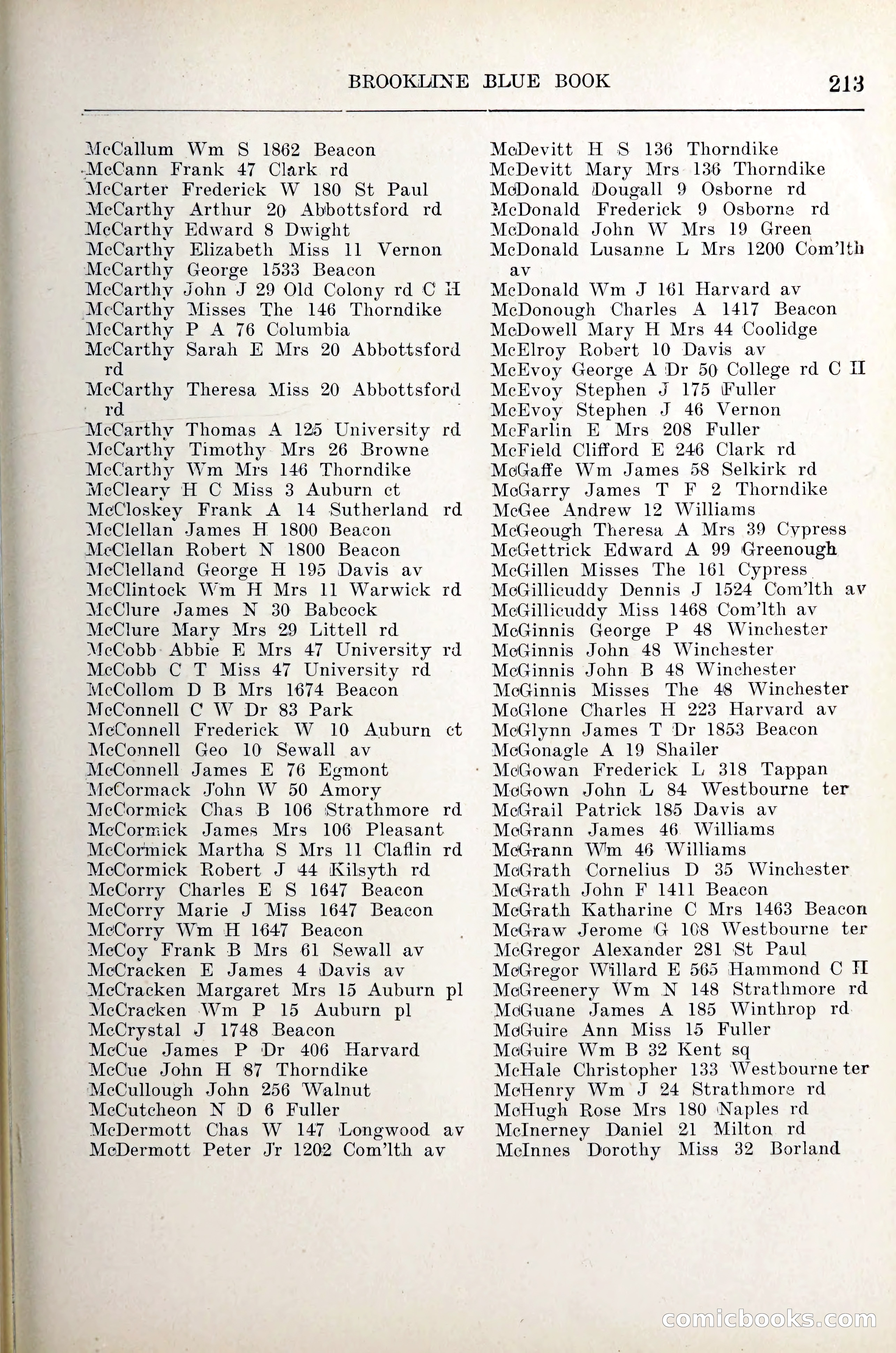 Blue Book of Brookline — page 234 of 305
