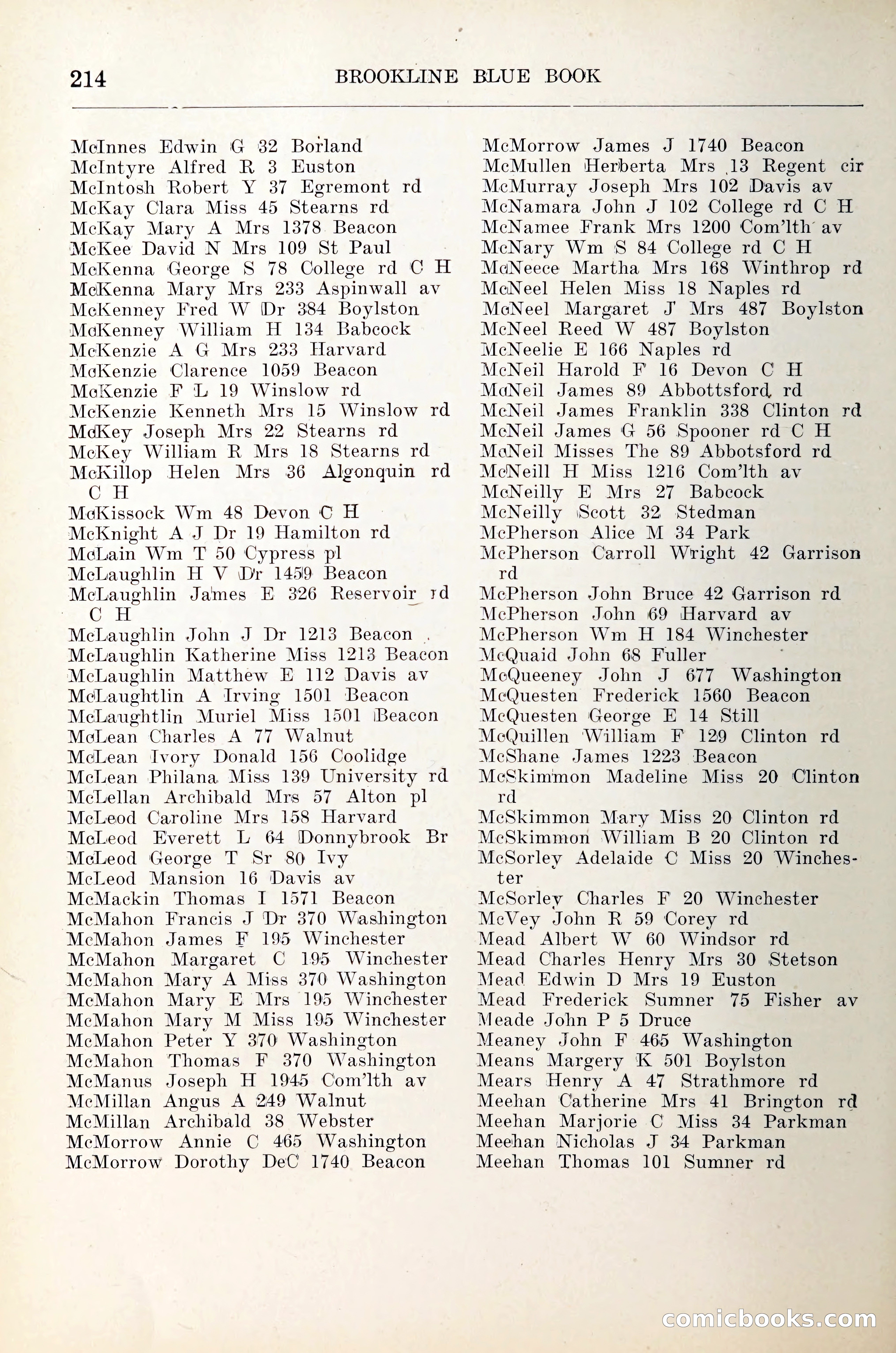 Blue Book of Brookline — page 235 of 305