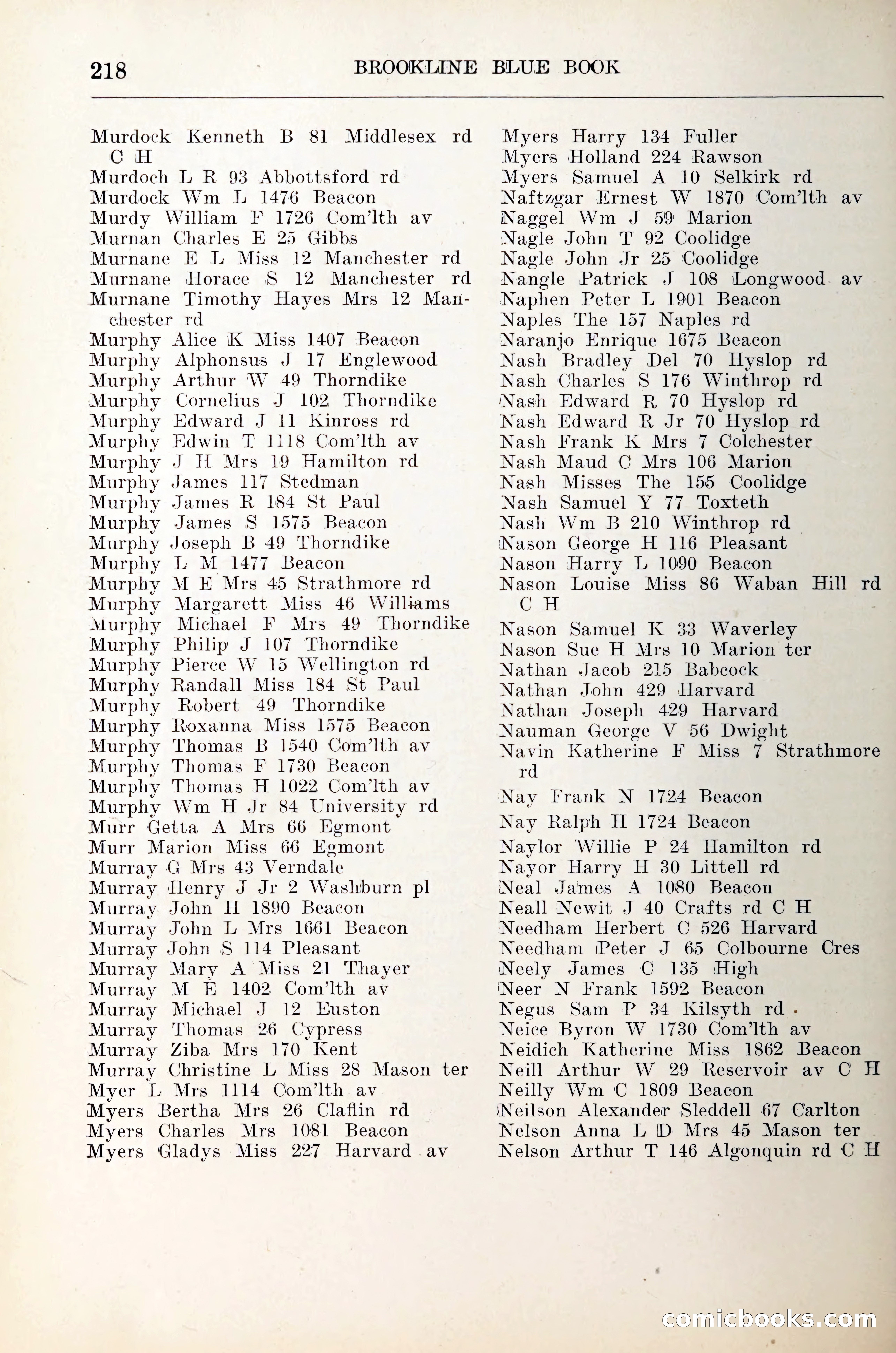 Blue Book of Brookline — page 239 of 305