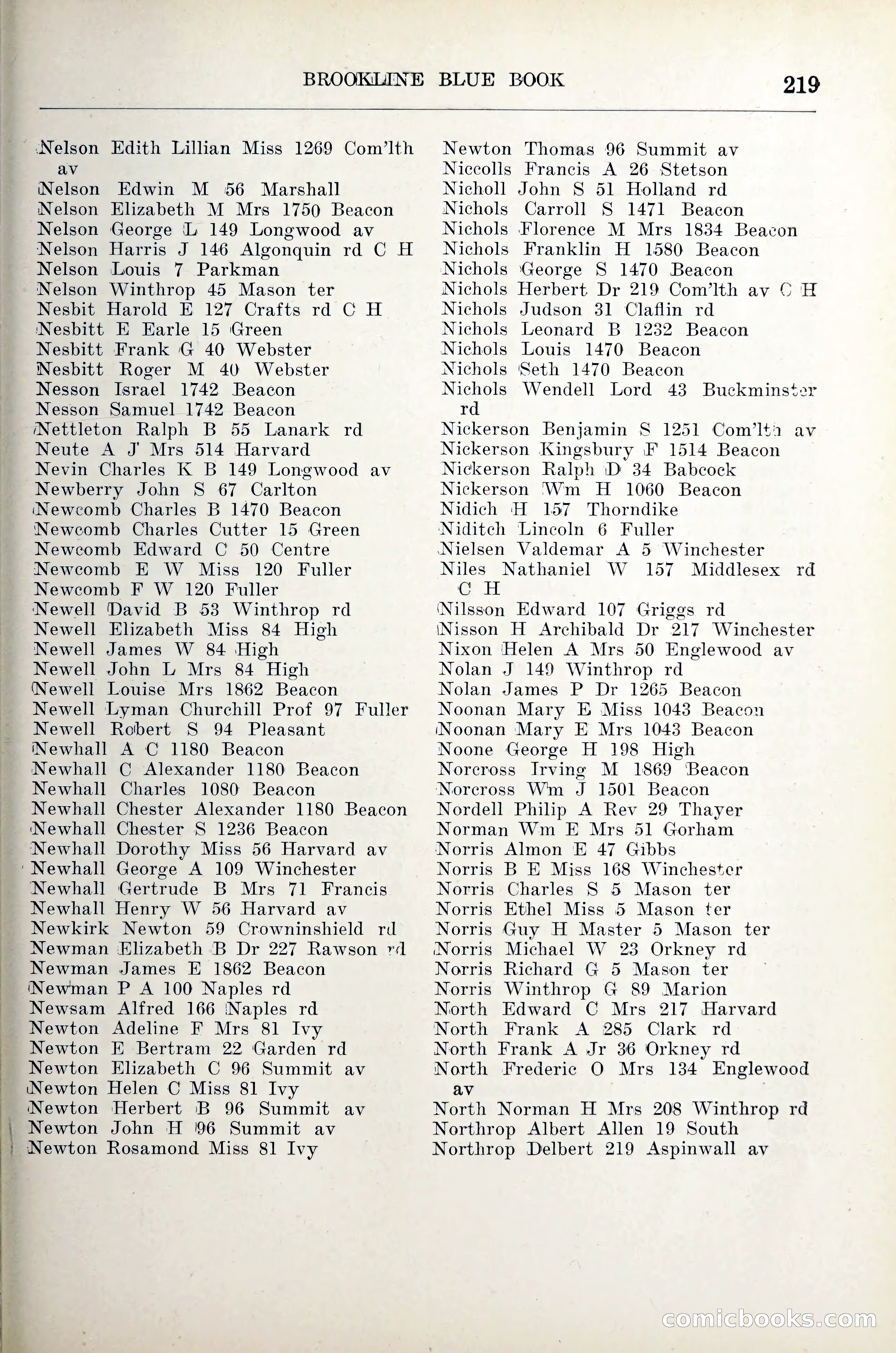 Blue Book of Brookline — page 240 of 305