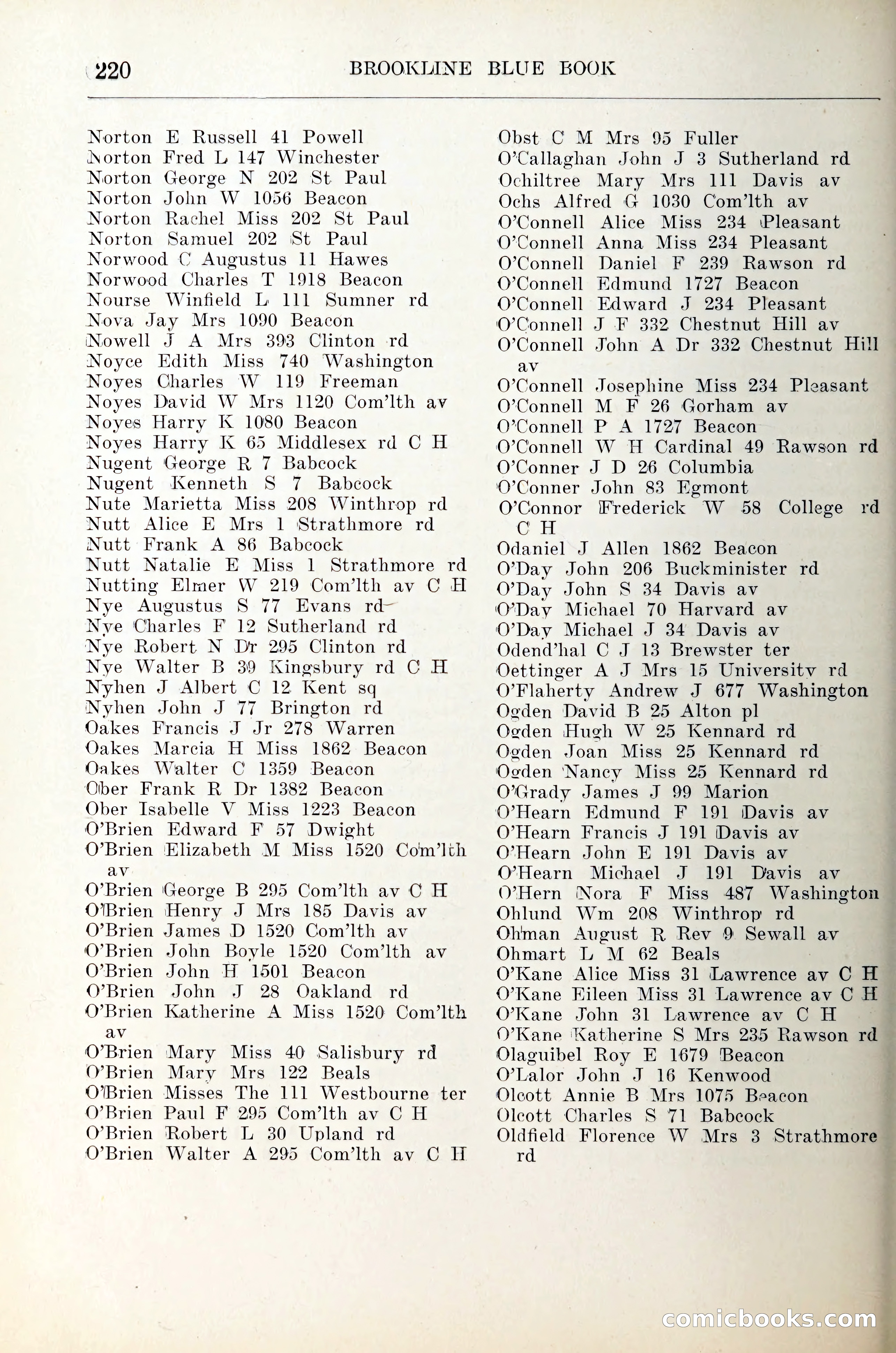 Blue Book of Brookline — page 241 of 305