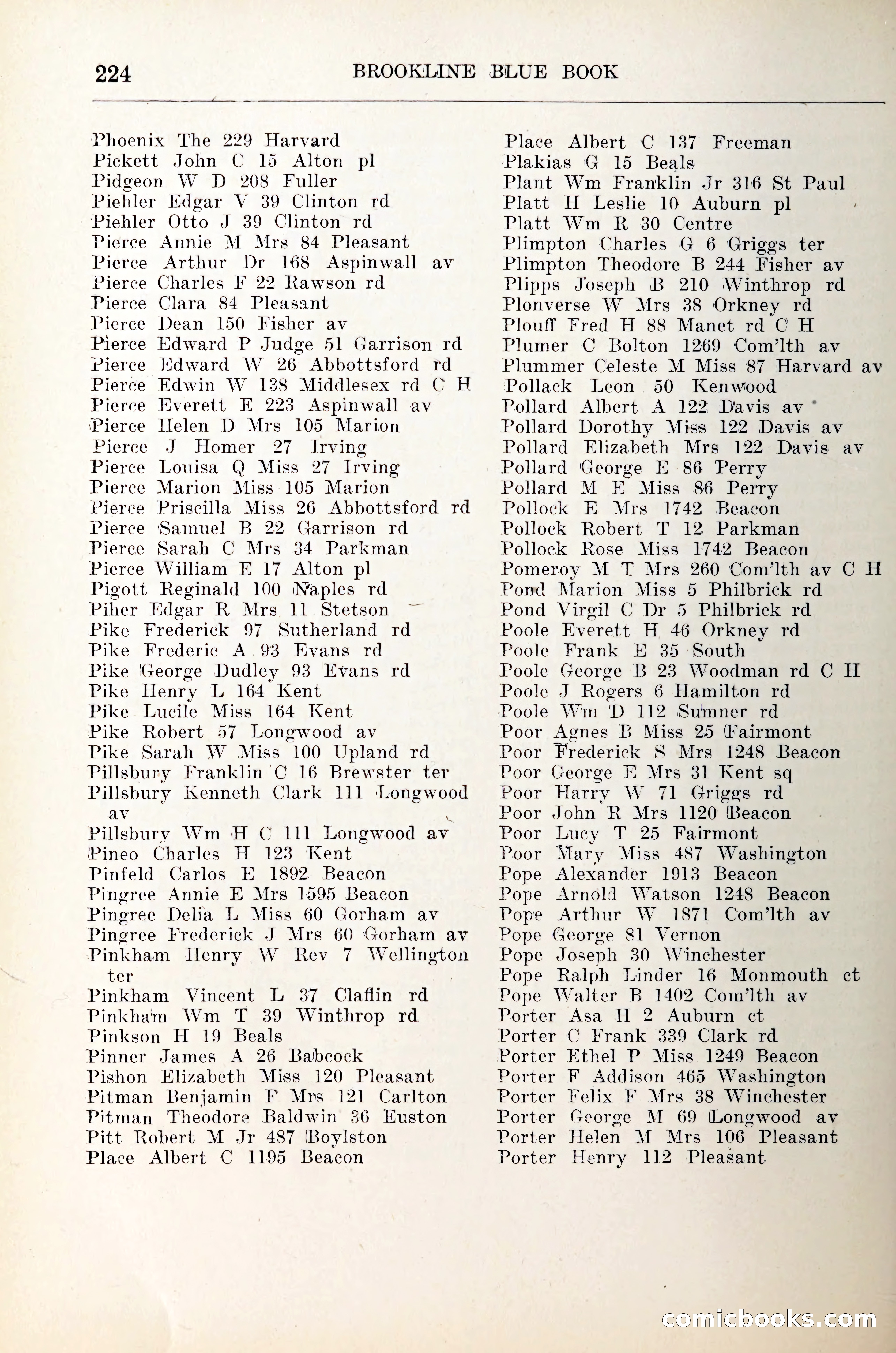 Blue Book of Brookline — page 245 of 305